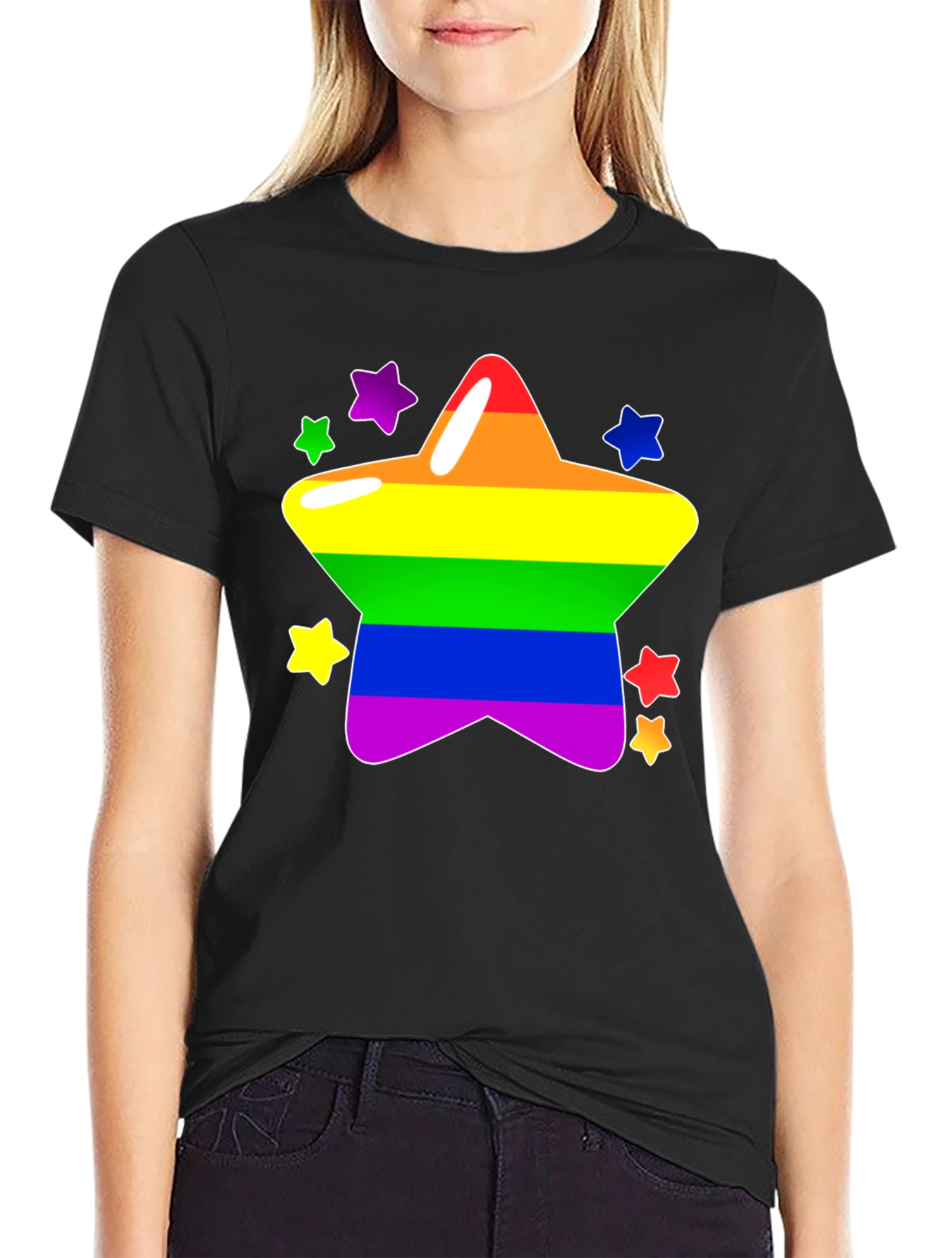 Rainbow Star Graphic Tee - Pride T-Shirt