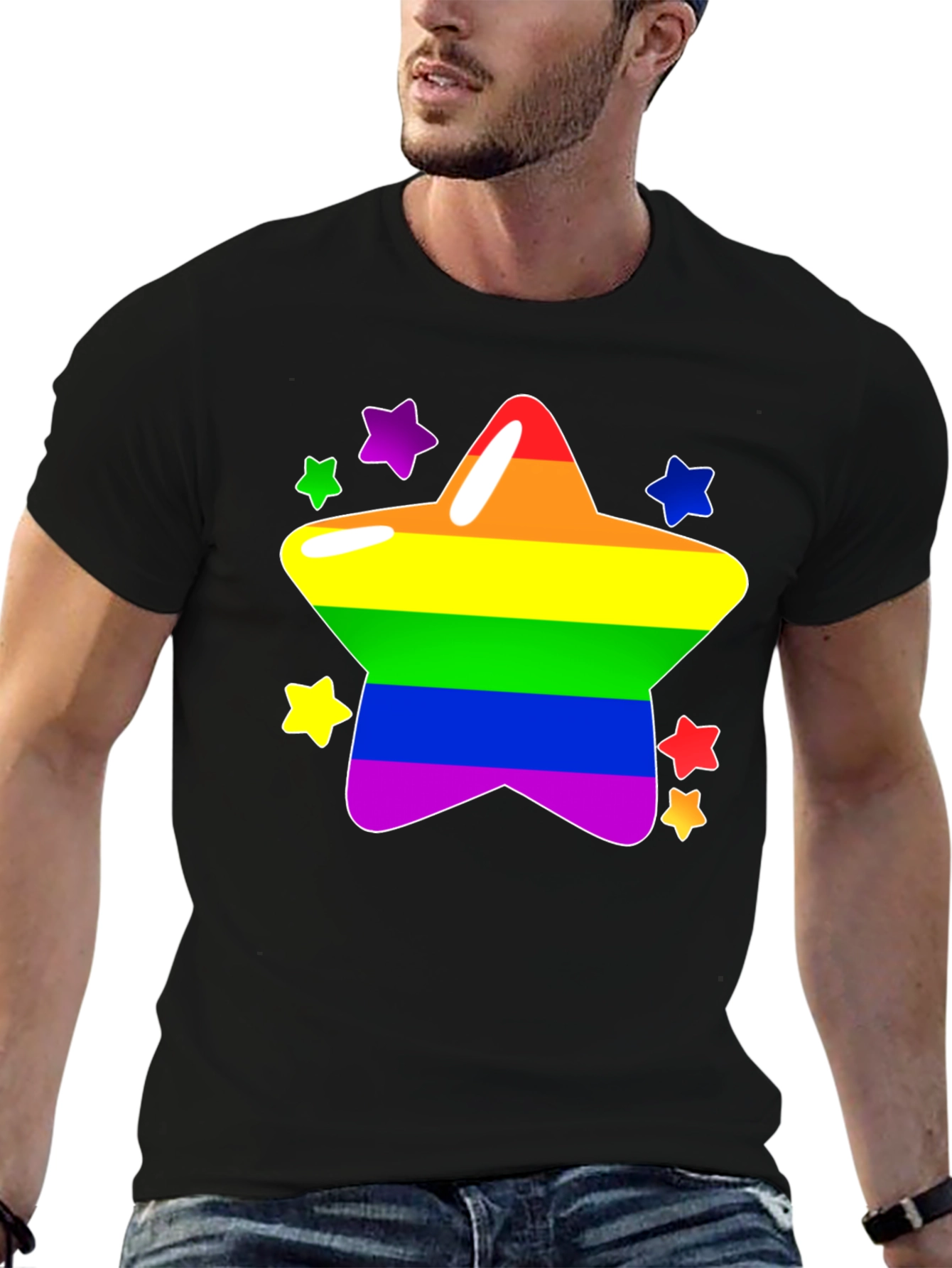 Rainbow Star Graphic Tee - Pride T-Shirt