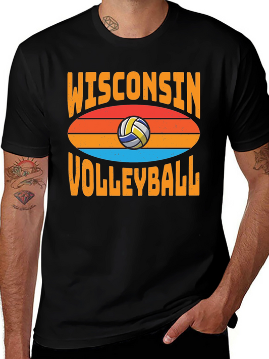 Wisconsin Volleyball T-Shirt - Retro Style