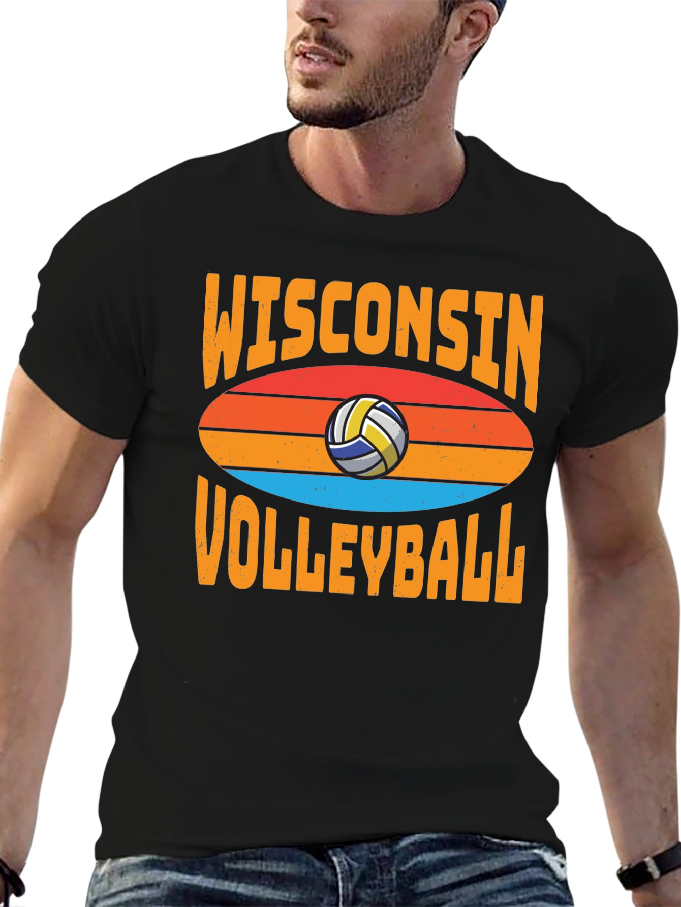 Wisconsin Volleyball T-Shirt - Retro Style