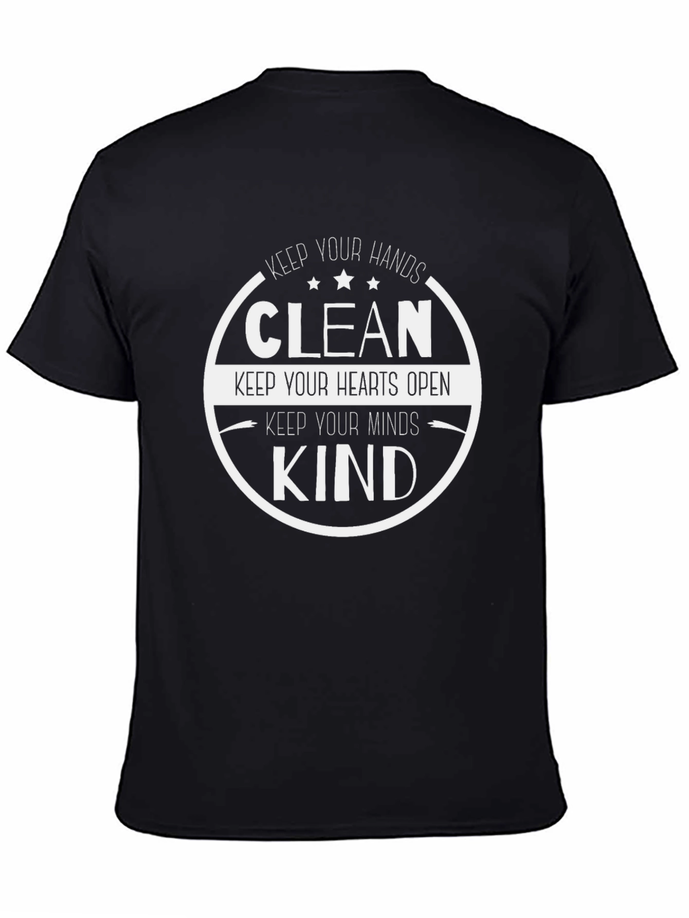Keep Clean Graphic Print Crew Neck T-Shirt