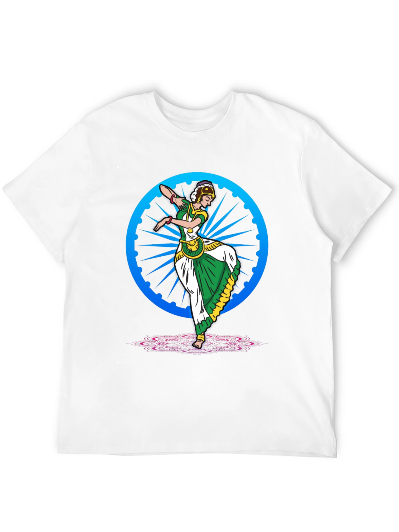 Indian Dancer Graphic Tee - Ashoka Chakra