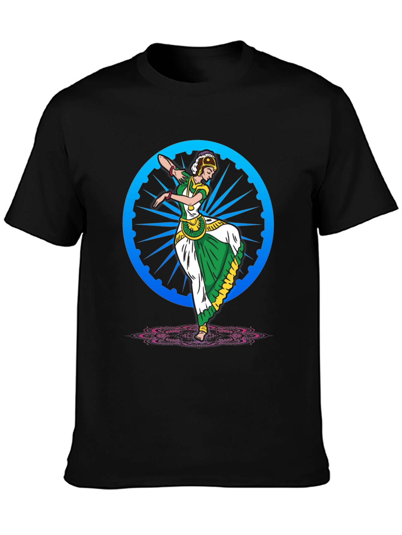 Indian Dancer Graphic Tee - Ashoka Chakra