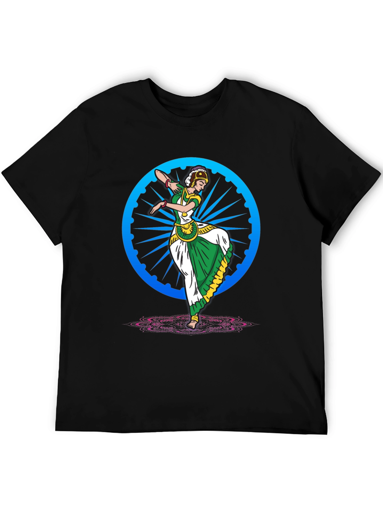 Indian Dancer Graphic Tee - Ashoka Chakra