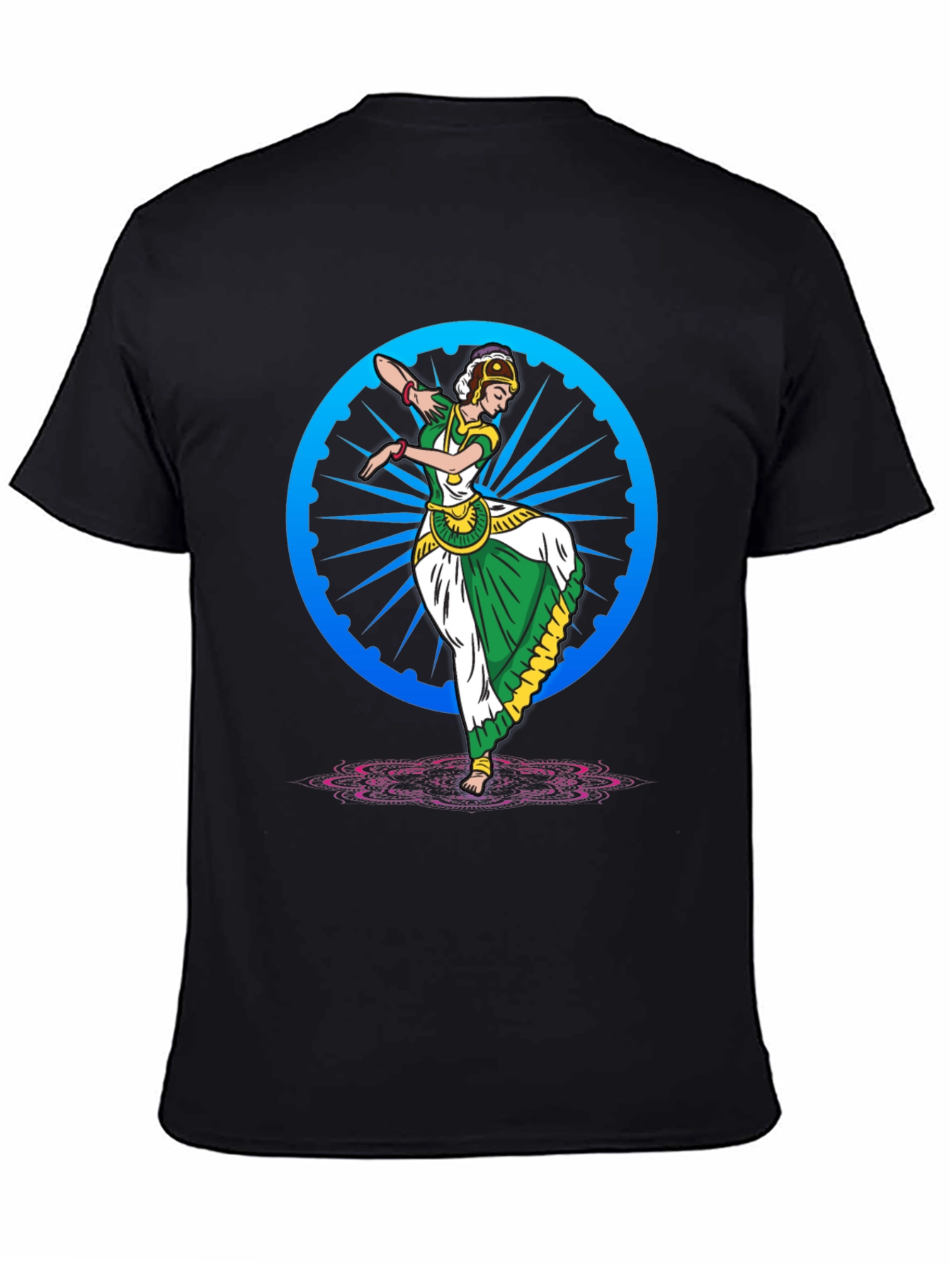 Indian Dancer Graphic Tee - Ashoka Chakra