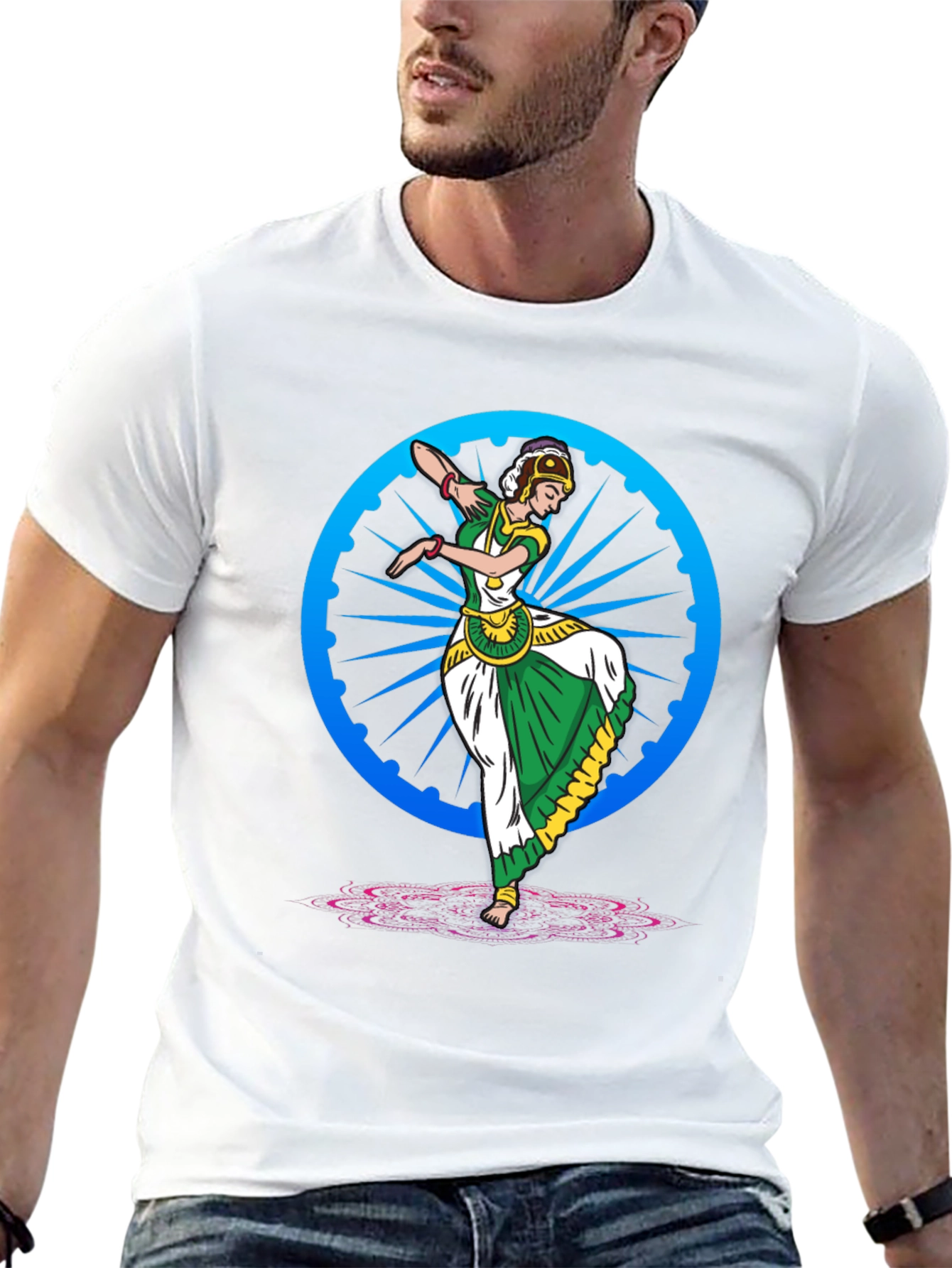 Indian Dancer Graphic Tee - Ashoka Chakra