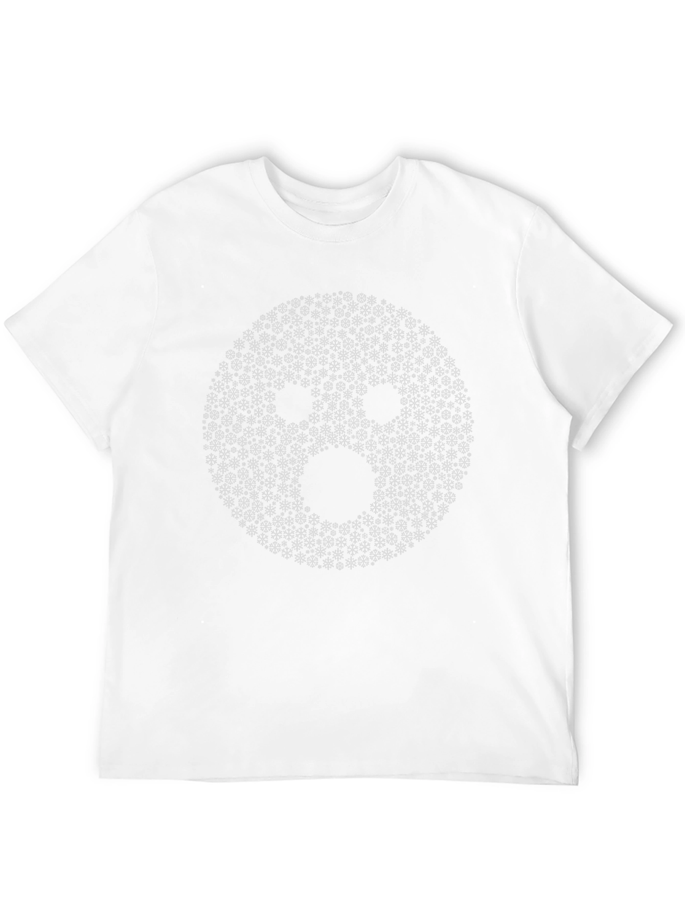 Geometric Shocked Face Graphic Black T-Shirt