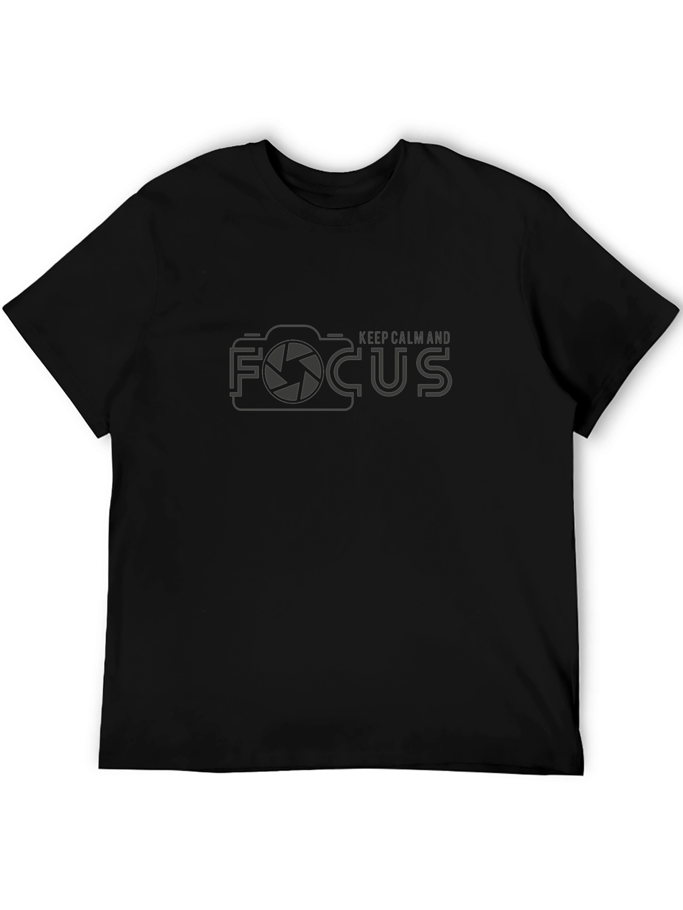 Keep Calm and Focus Camera Graphic T-Shirt