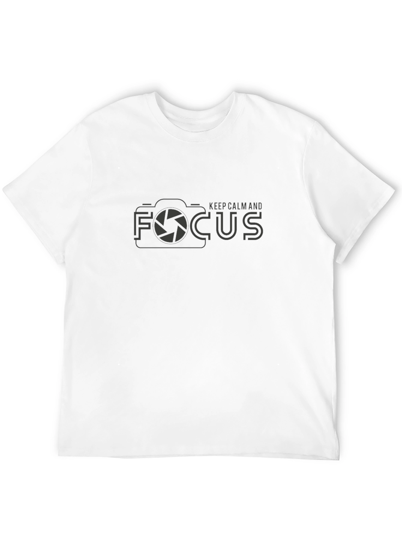 Keep Calm and Focus Camera Graphic T-Shirt