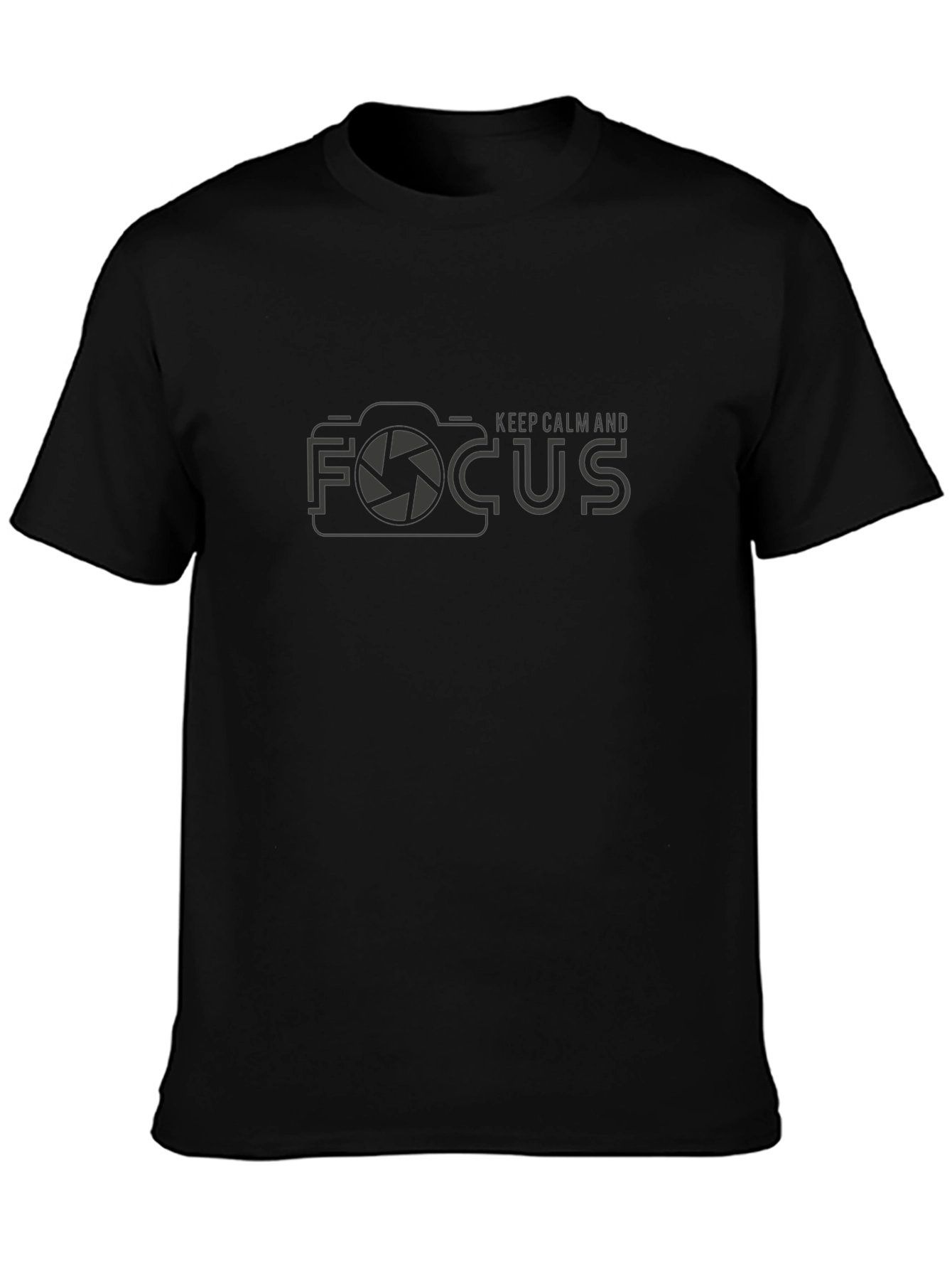Keep Calm and Focus Camera Graphic T-Shirt
