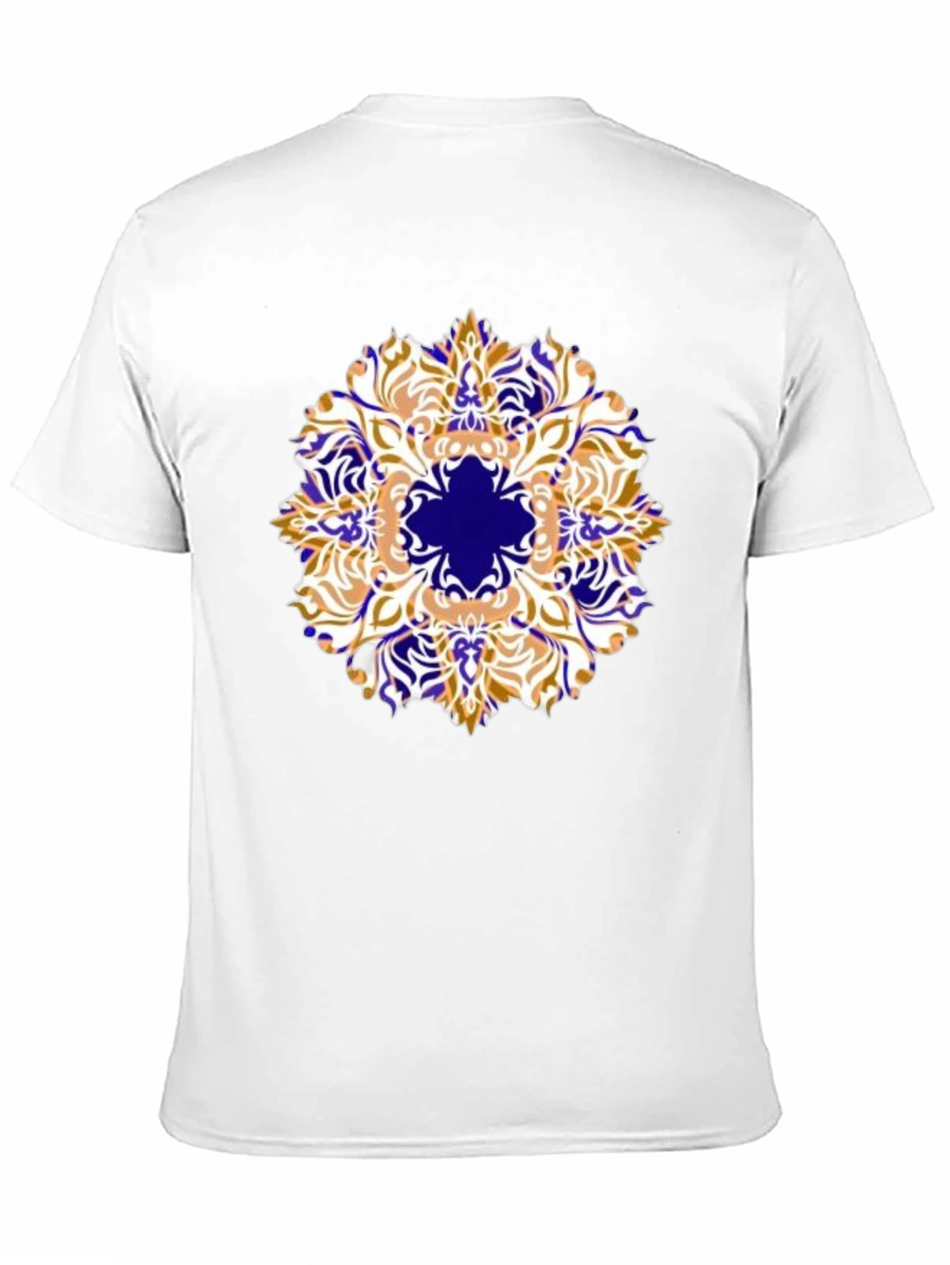 Mens Black T-Shirt with Artistic Mandala Design