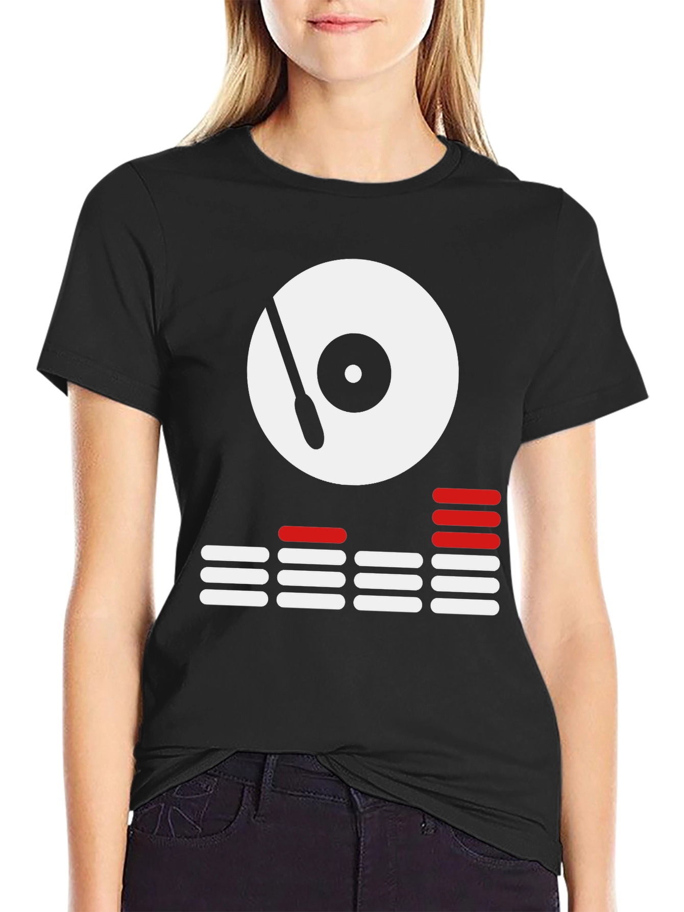 DJ Turntable Graphic Tee - Cool Black Shirt