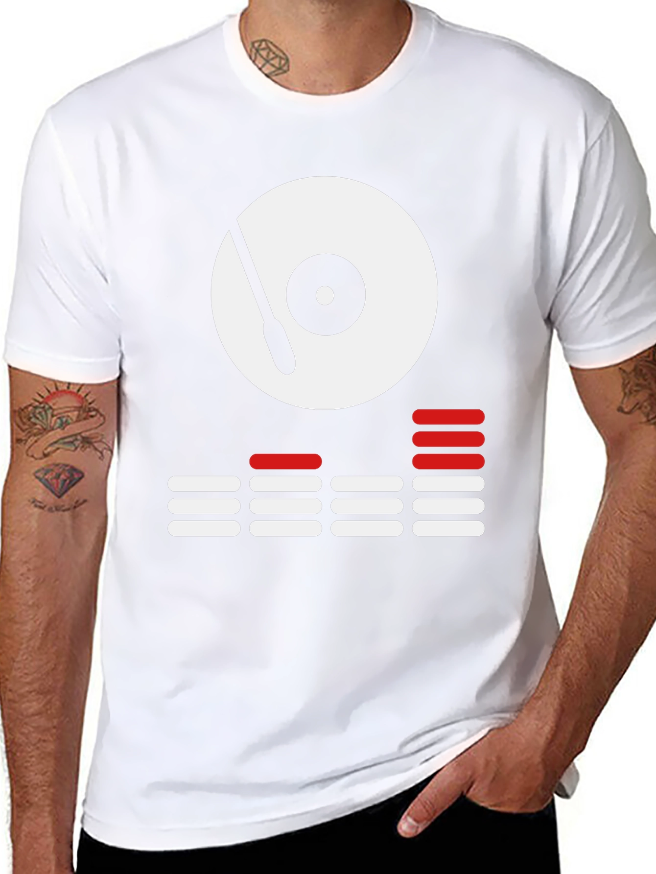 DJ Turntable Graphic Tee - Cool Black Shirt