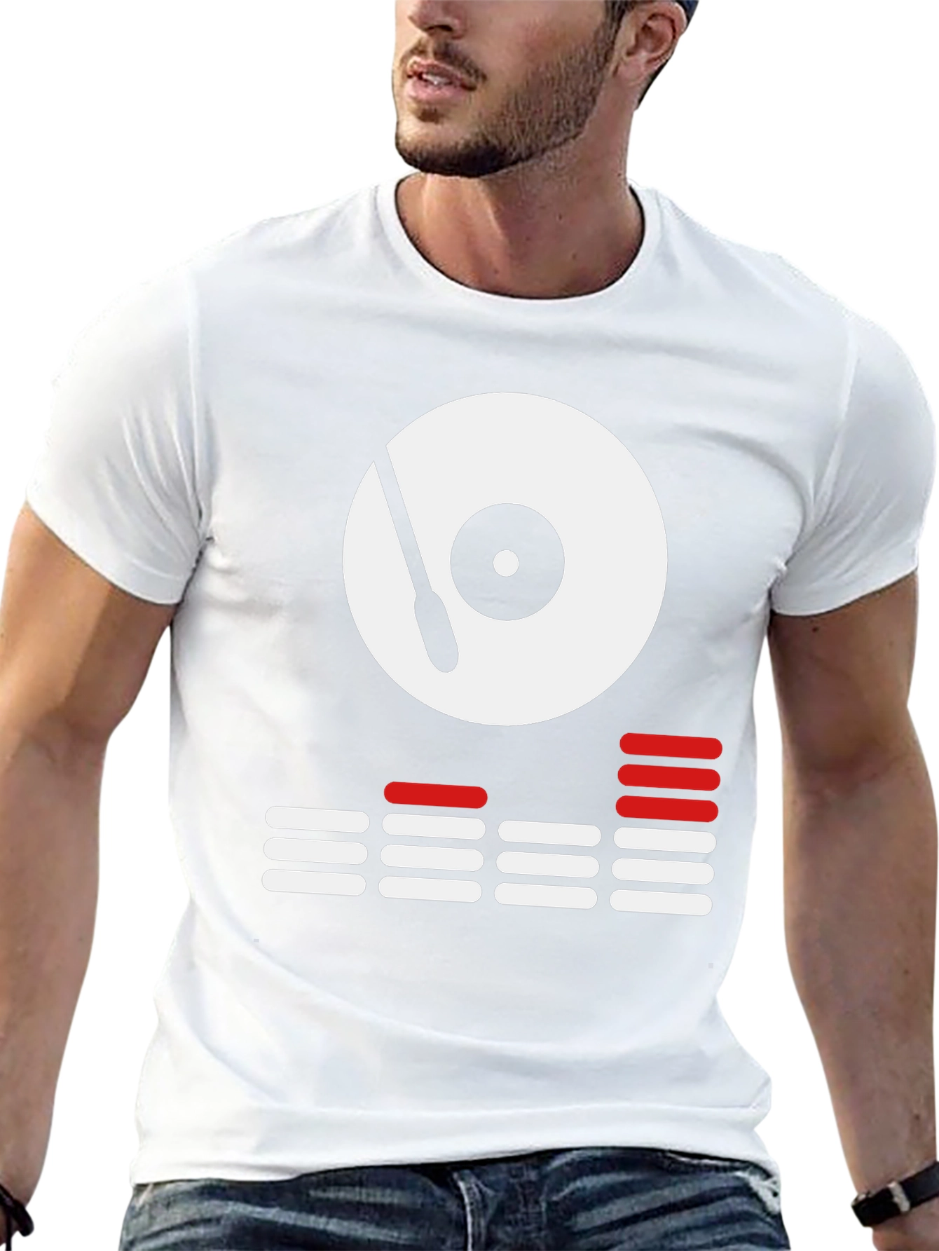 DJ Turntable Graphic Tee - Cool Black Shirt