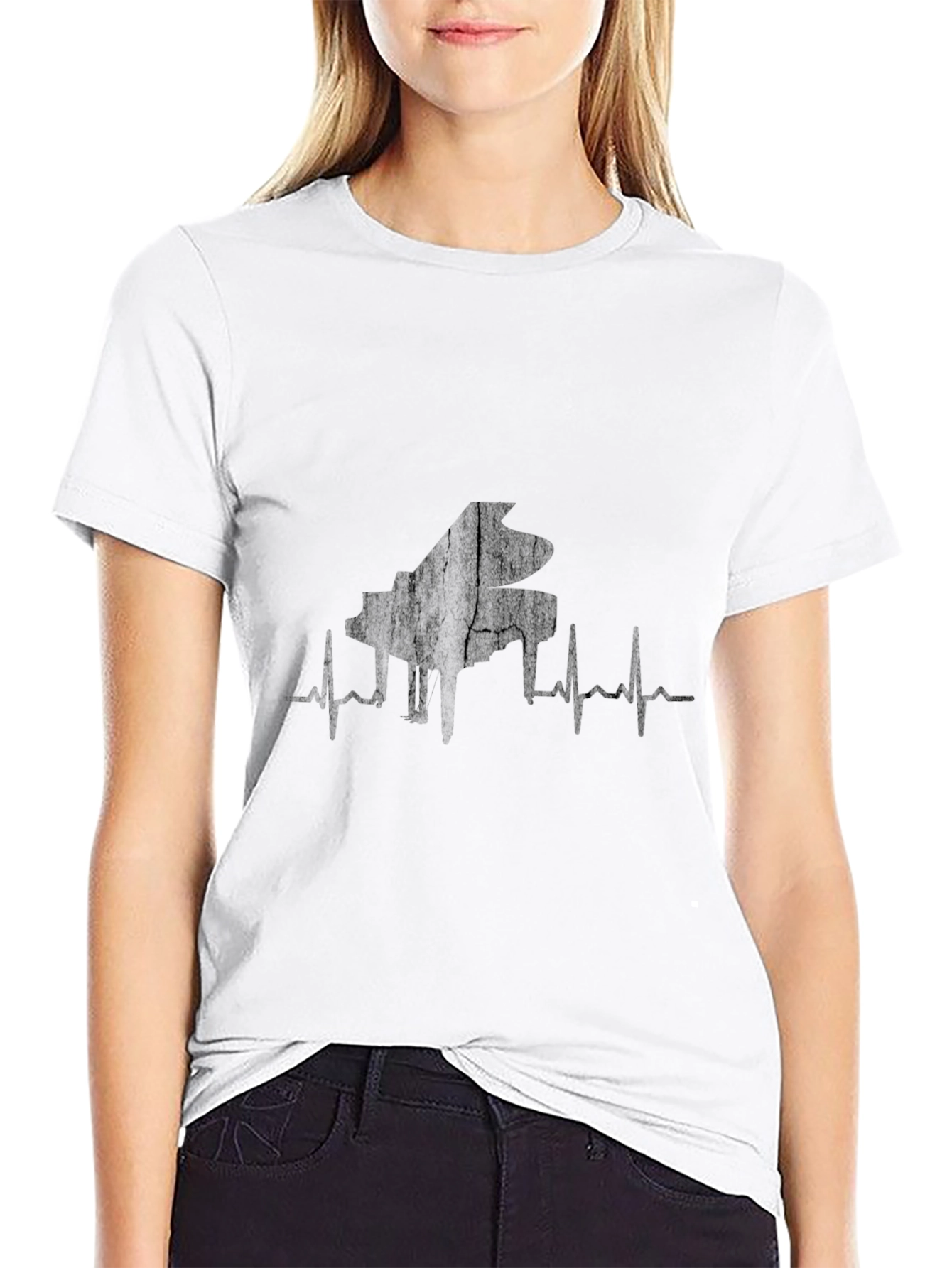 Piano Heartbeat Graphic Tee