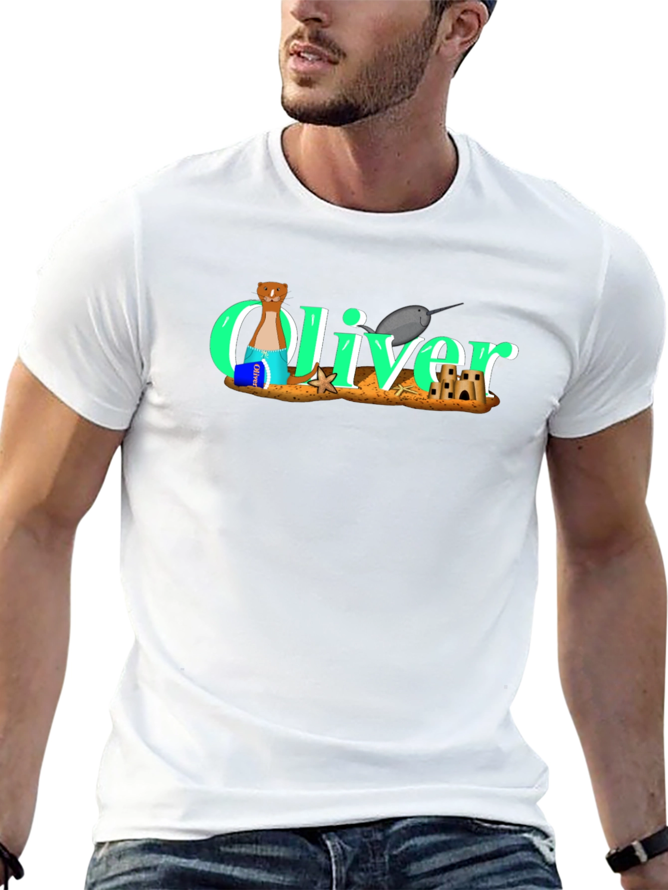 Oliver Beach Vacation Black T-Shirt
