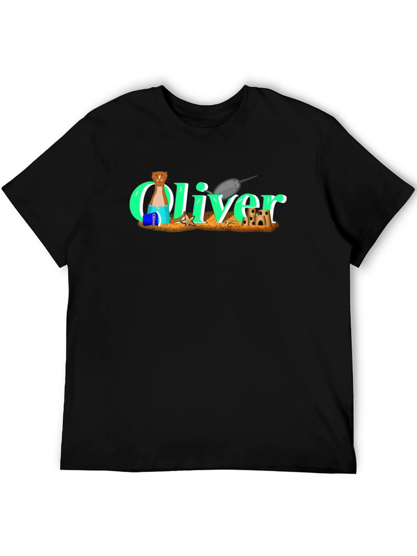 Oliver Beach Vacation Black T-Shirt