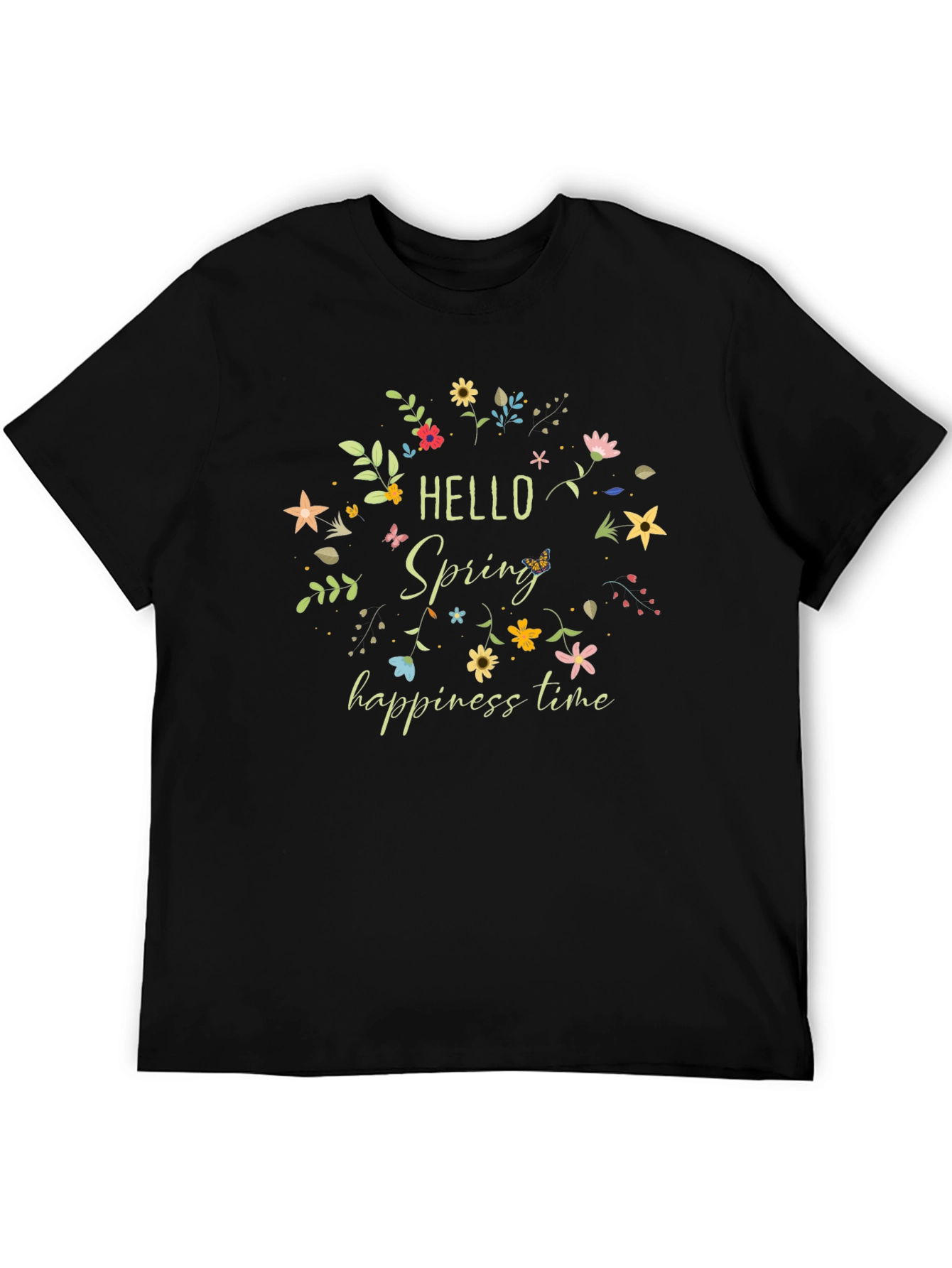 Hello Spring T-Shirt Floral Design