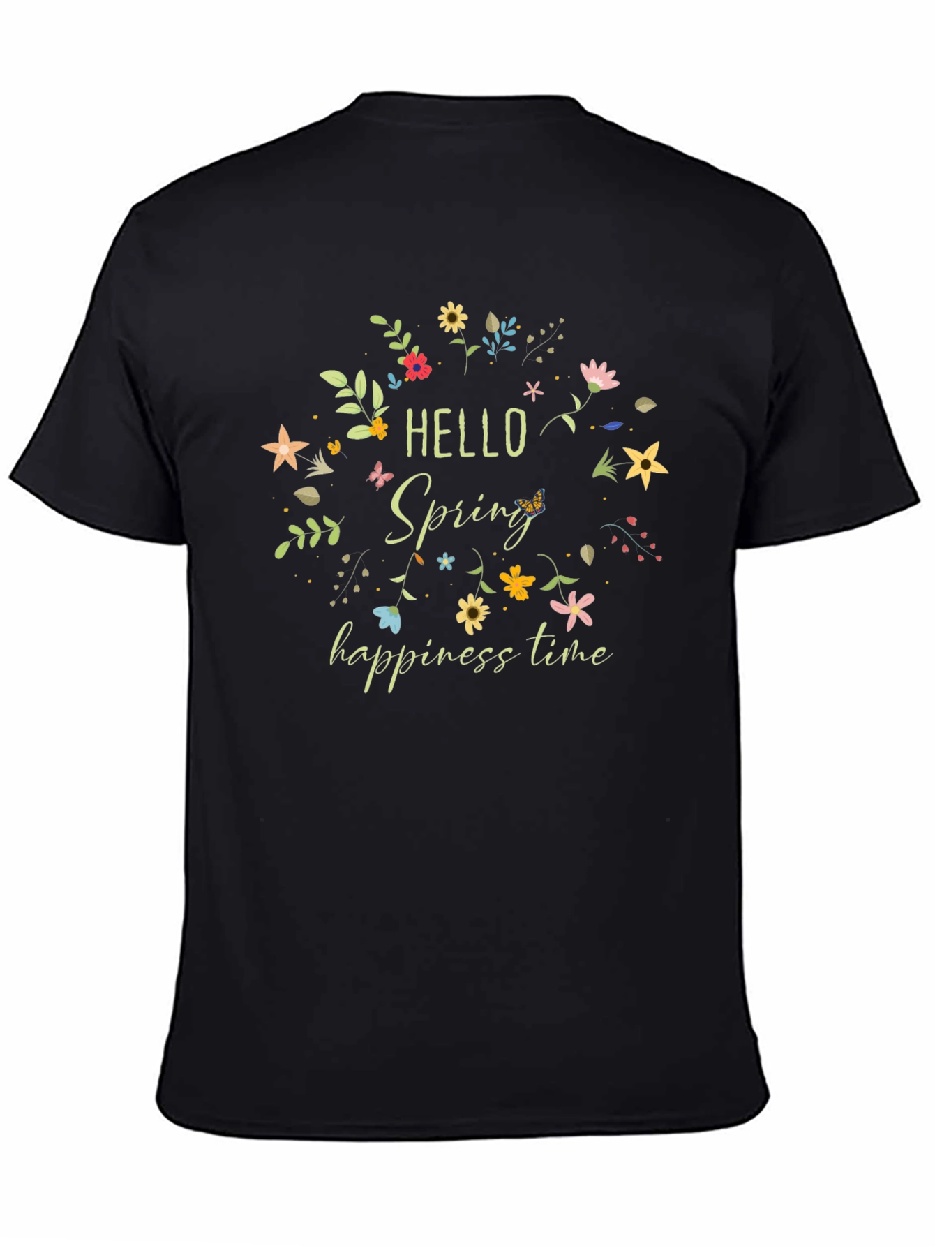 Hello Spring T-Shirt Floral Design