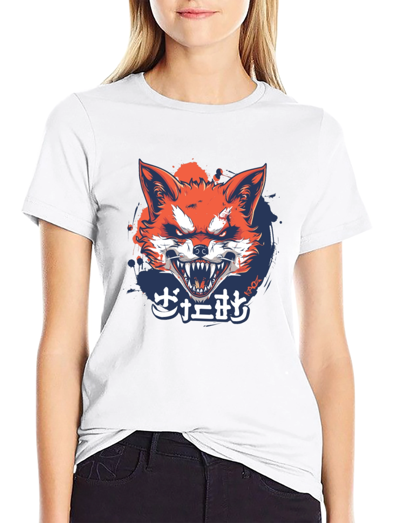 Mens Black Graphic Tee - Fierce Fox Design