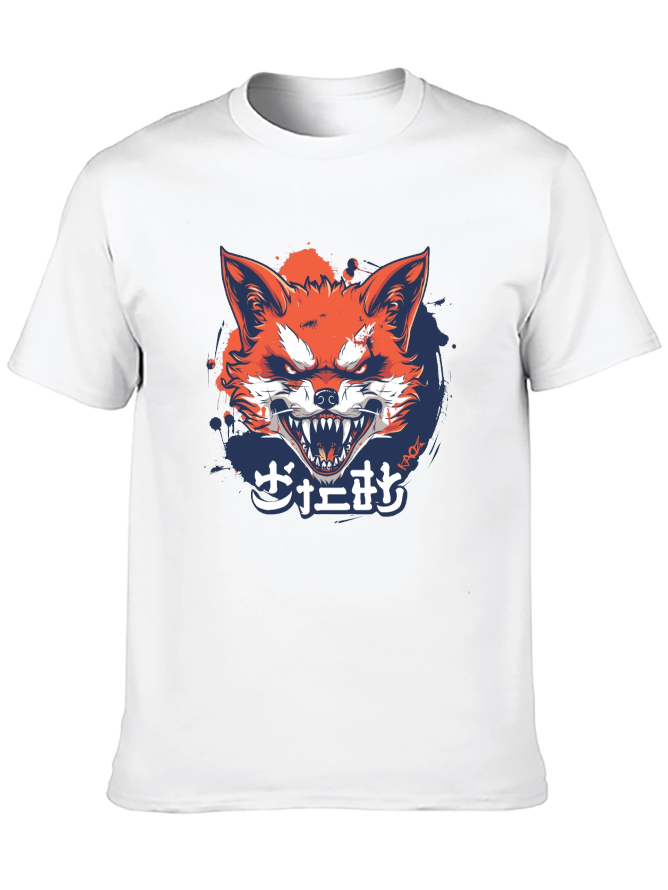 Mens Black Graphic Tee - Fierce Fox Design