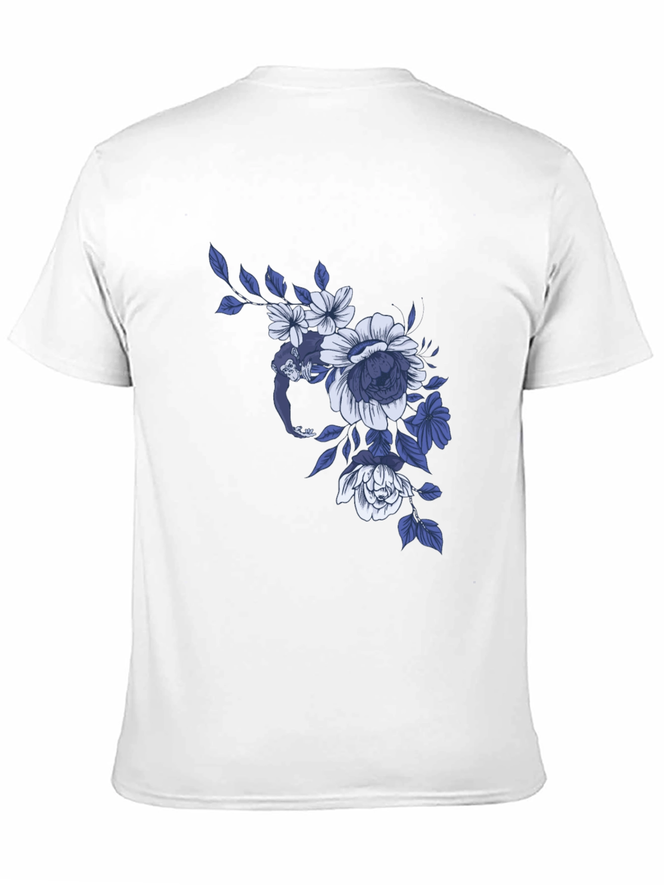 Floral Monkey Graphic Tee - Modern Casual Style