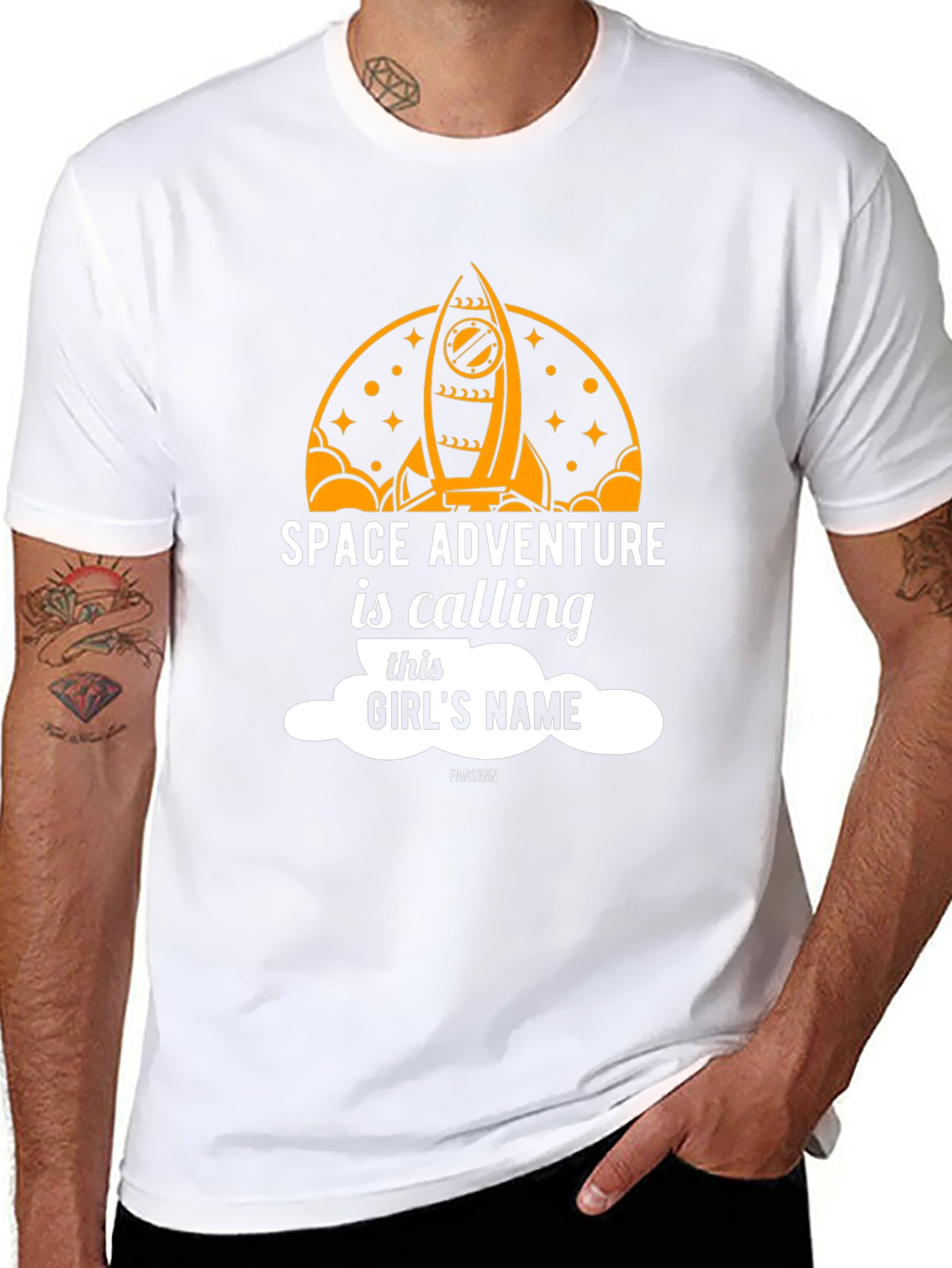 Space Adventure Calling Girls Name T-Shirt