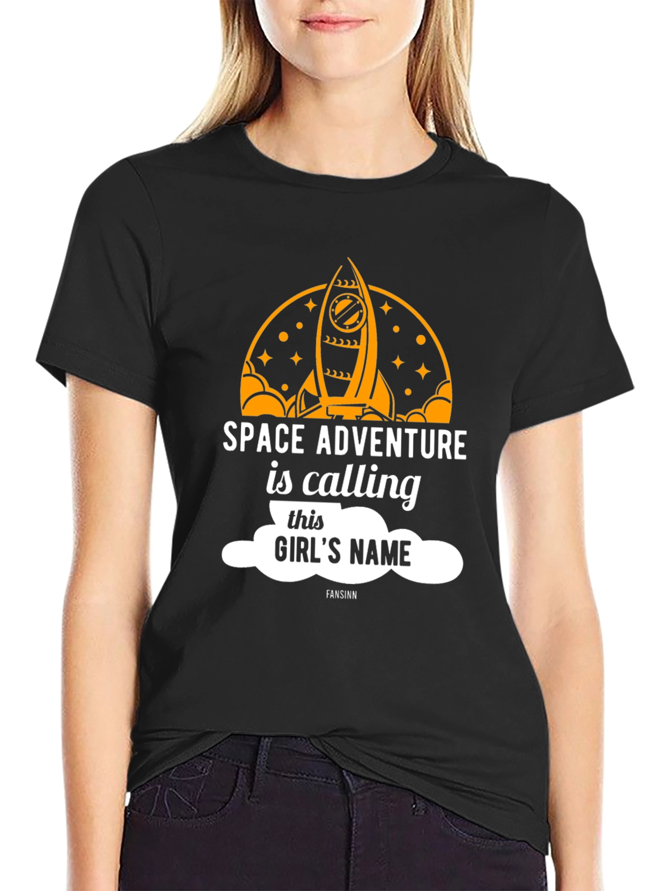 Space Adventure Calling Girls Name T-Shirt