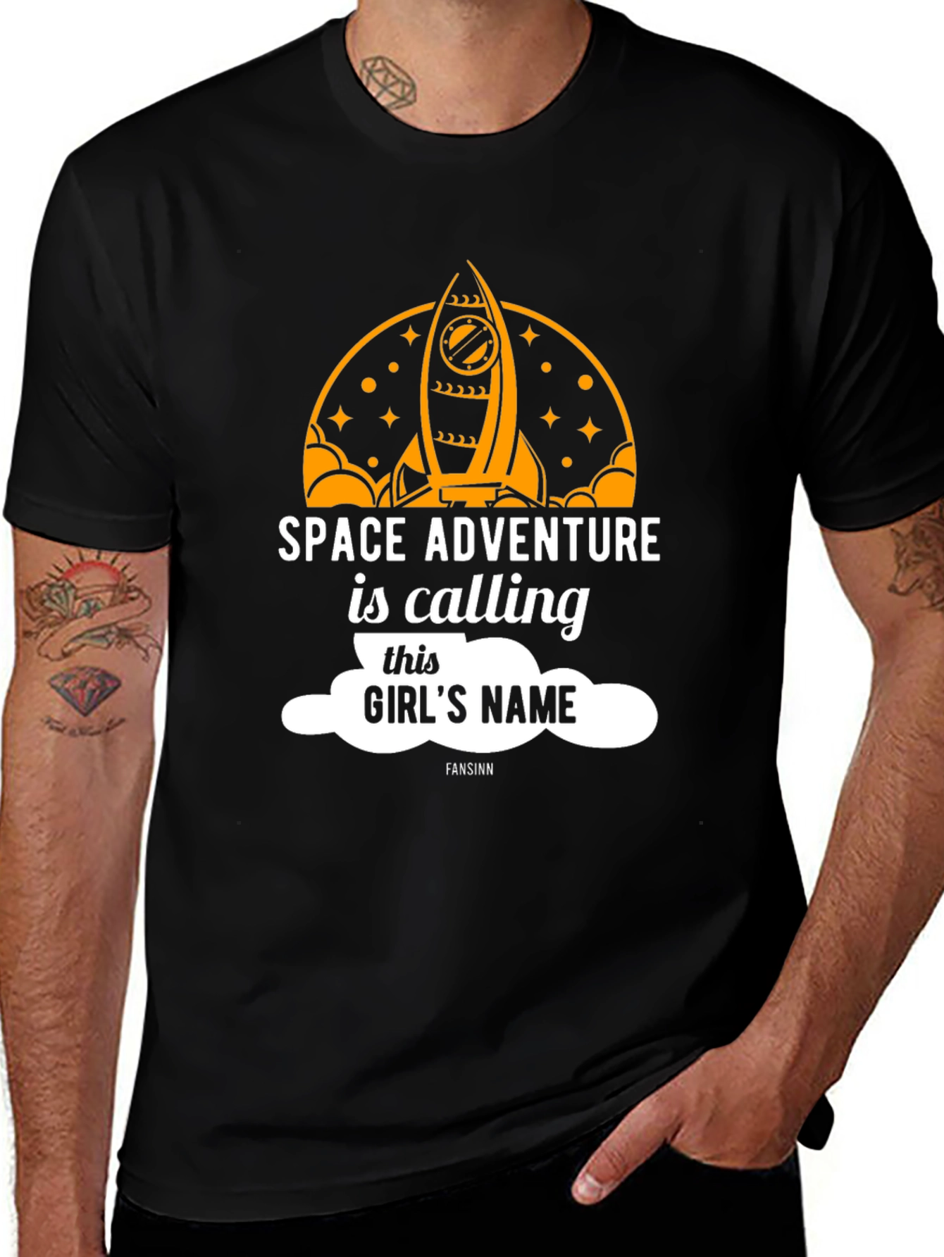 Space Adventure Calling Girls Name T-Shirt