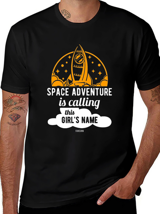Space Adventure Calling Girls Name T-Shirt