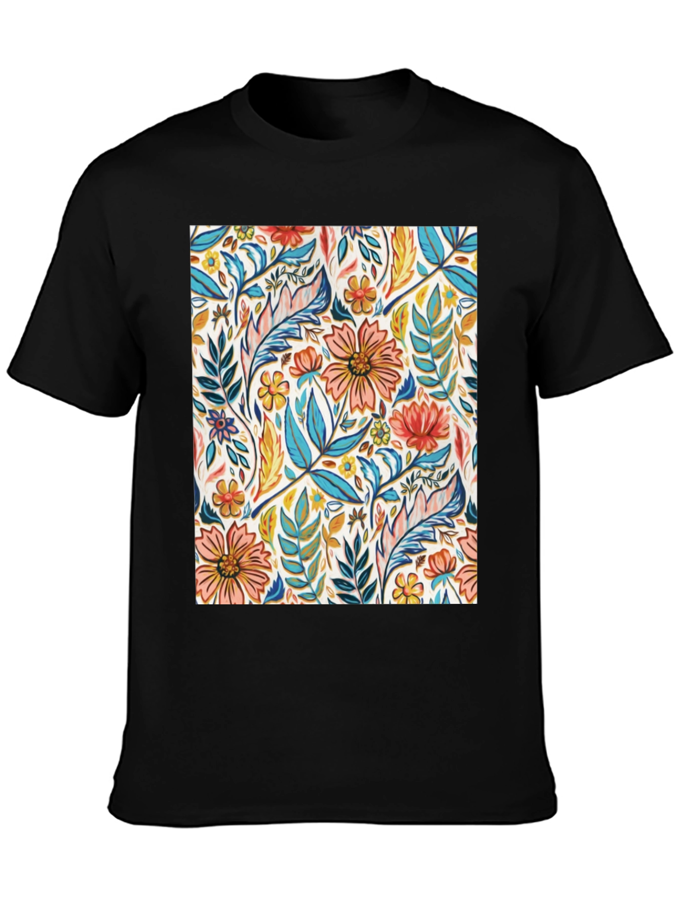 Floral Print Crew Neck T-Shirt
