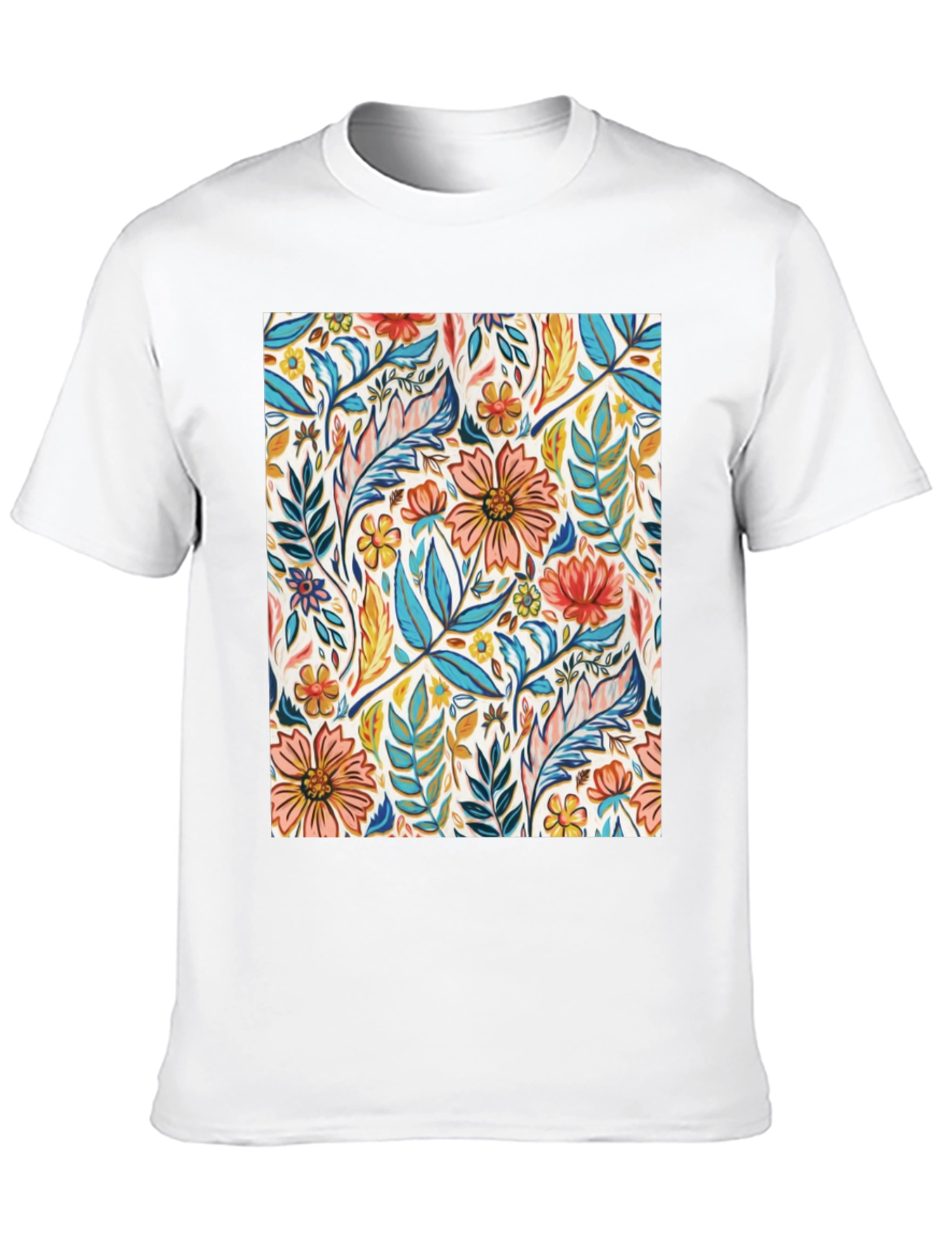 Floral Print Crew Neck T-Shirt