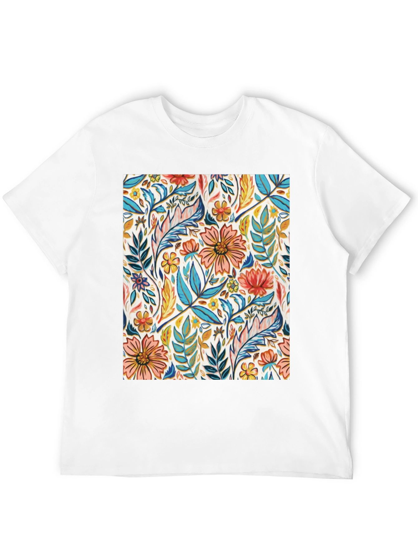 Floral Print Crew Neck T-Shirt