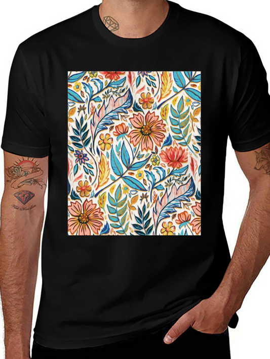 Floral Print Crew Neck T-Shirt