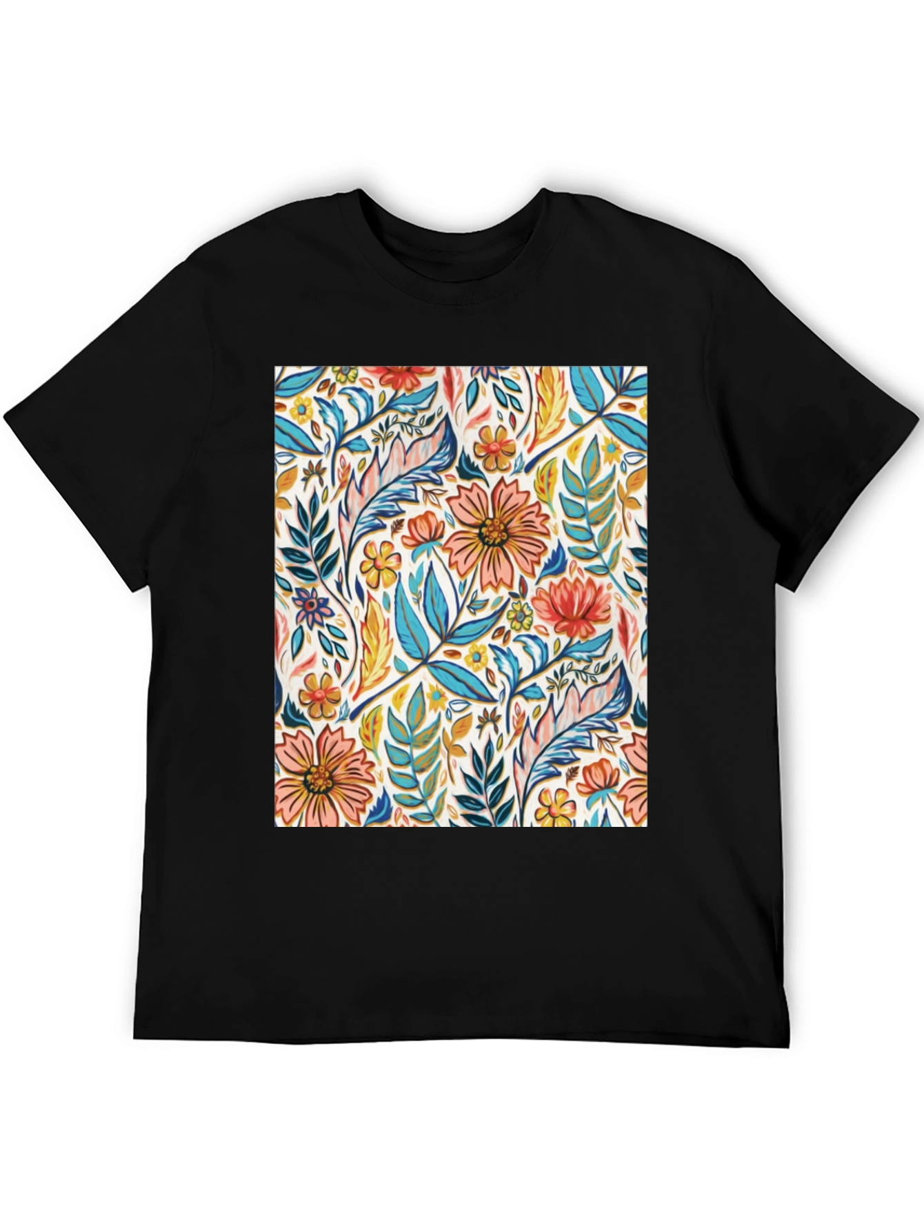 Floral Print Crew Neck T-Shirt