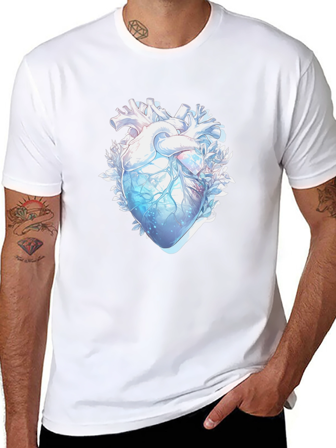 Anatomical Heart Graphic Tee - Unique Design