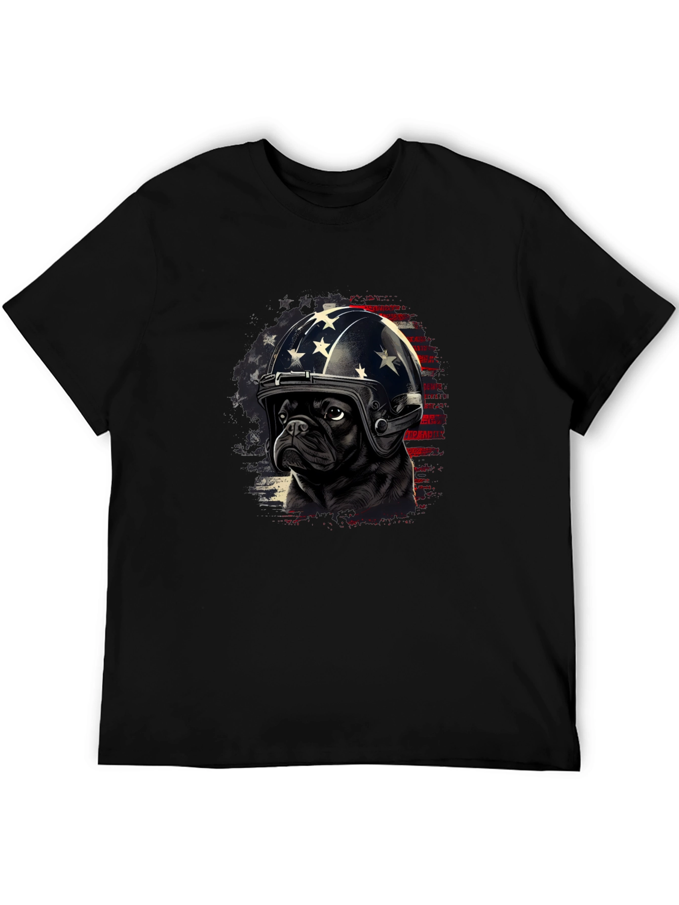 Patriotic Pug T-Shirt - USA Dog Design