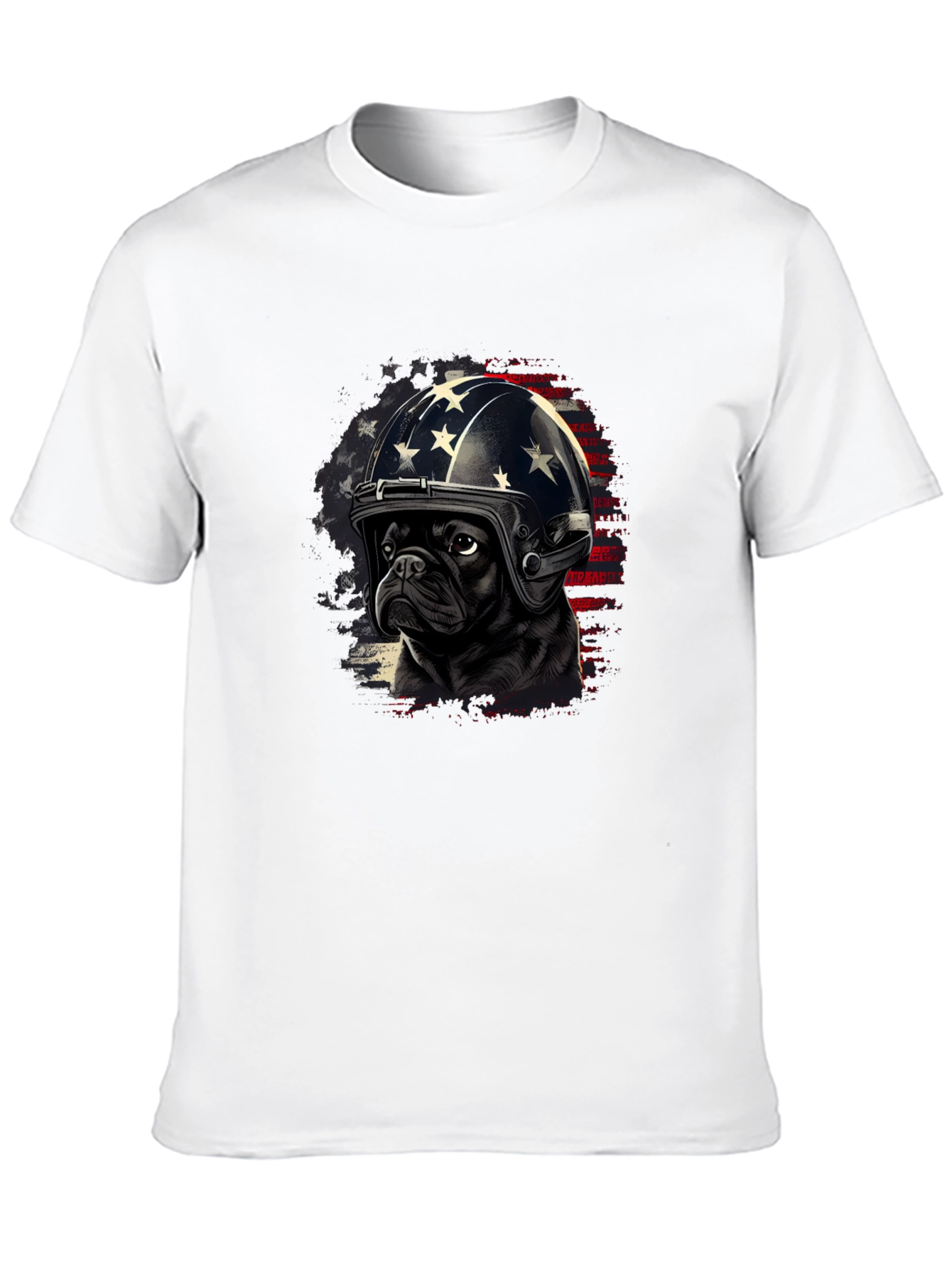 Patriotic Pug T-Shirt - USA Dog Design