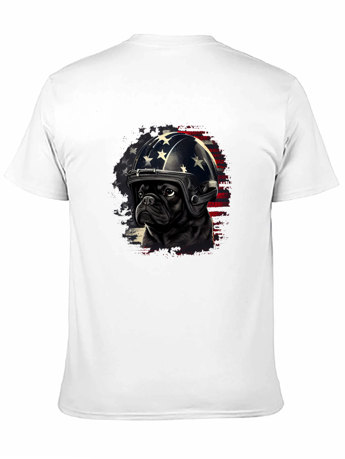Patriotic Pug T-Shirt - USA Dog Design