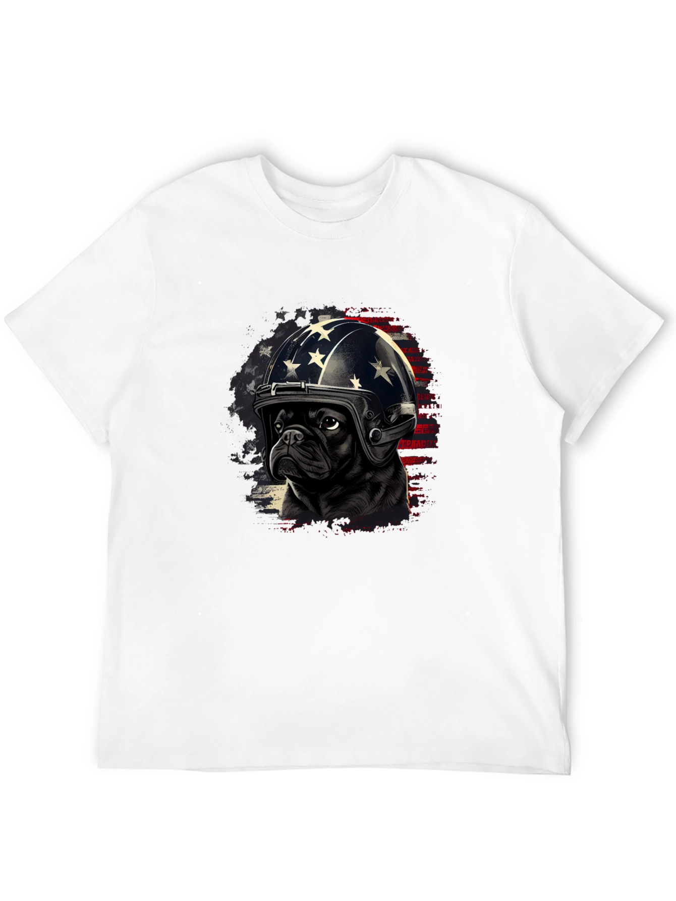 Patriotic Pug T-Shirt - USA Dog Design
