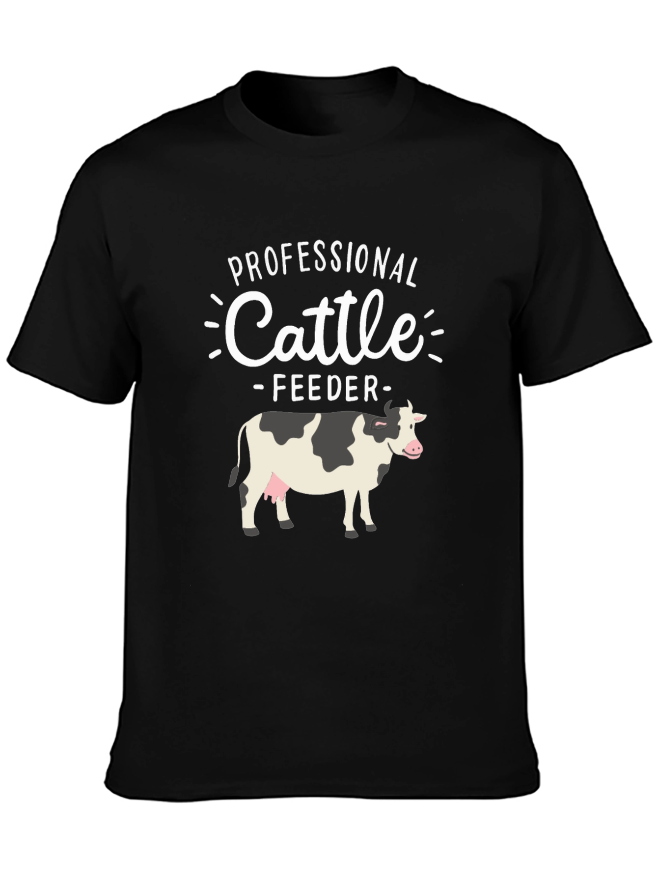 Professional Cattle Feeder T-Shirt - Farm Animal Tee
