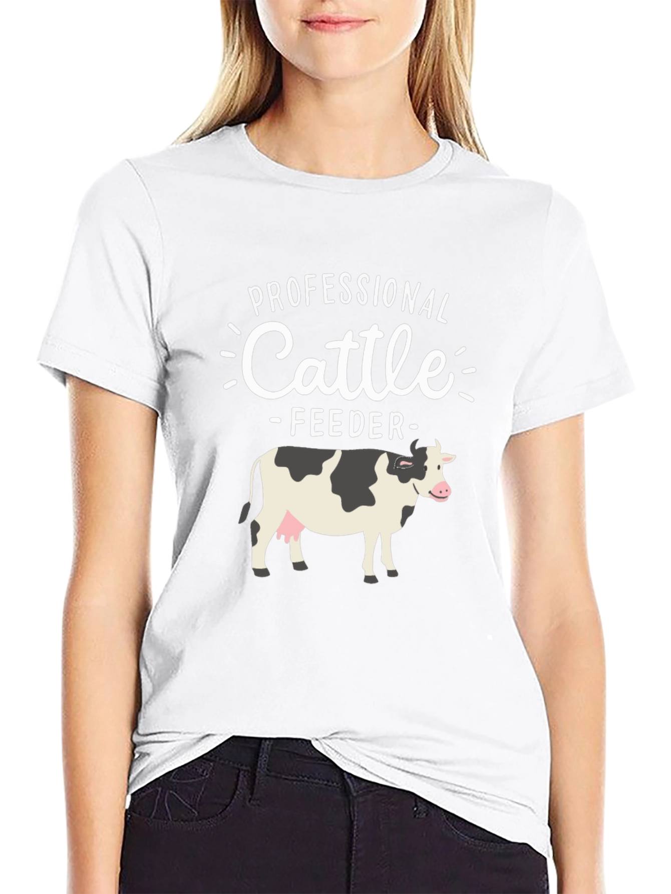 Professional Cattle Feeder T-Shirt - Farm Animal Tee
