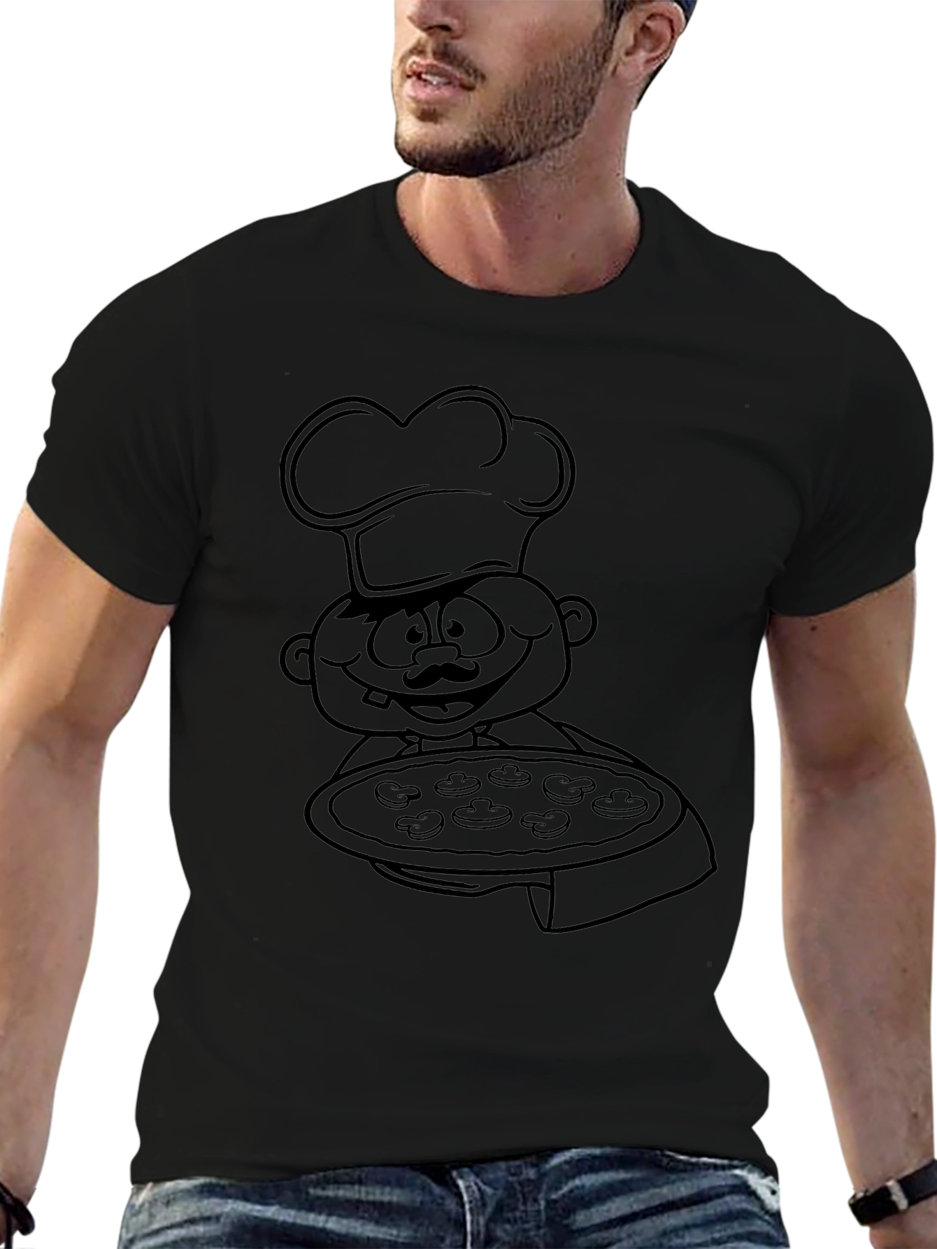 Chef Pizza Graphic Tee - Foodie T-Shirt