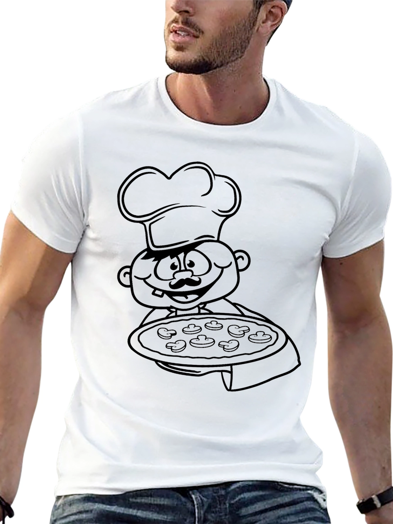 Chef Pizza Graphic Tee - Foodie T-Shirt