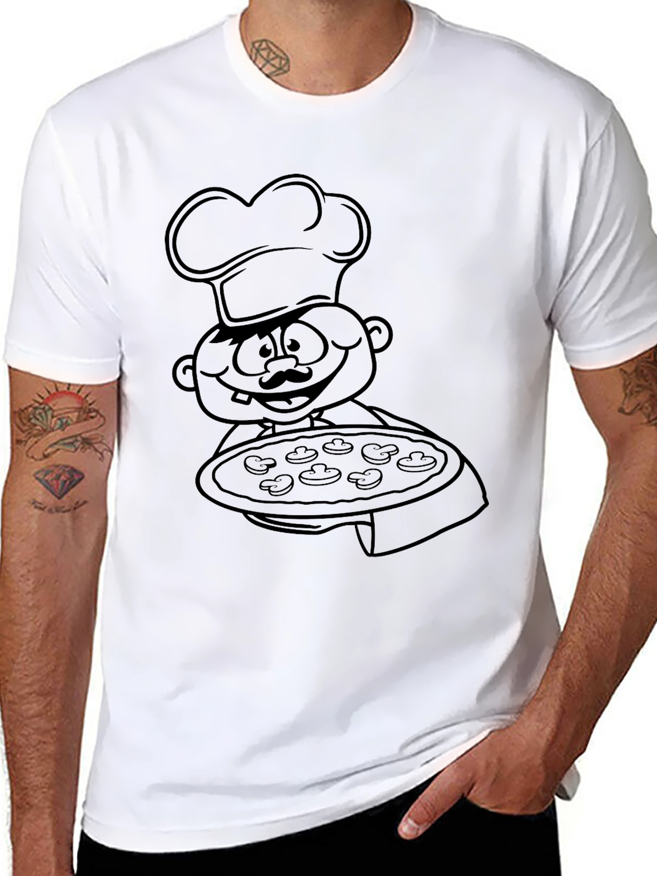 Chef Pizza Graphic Tee - Foodie T-Shirt