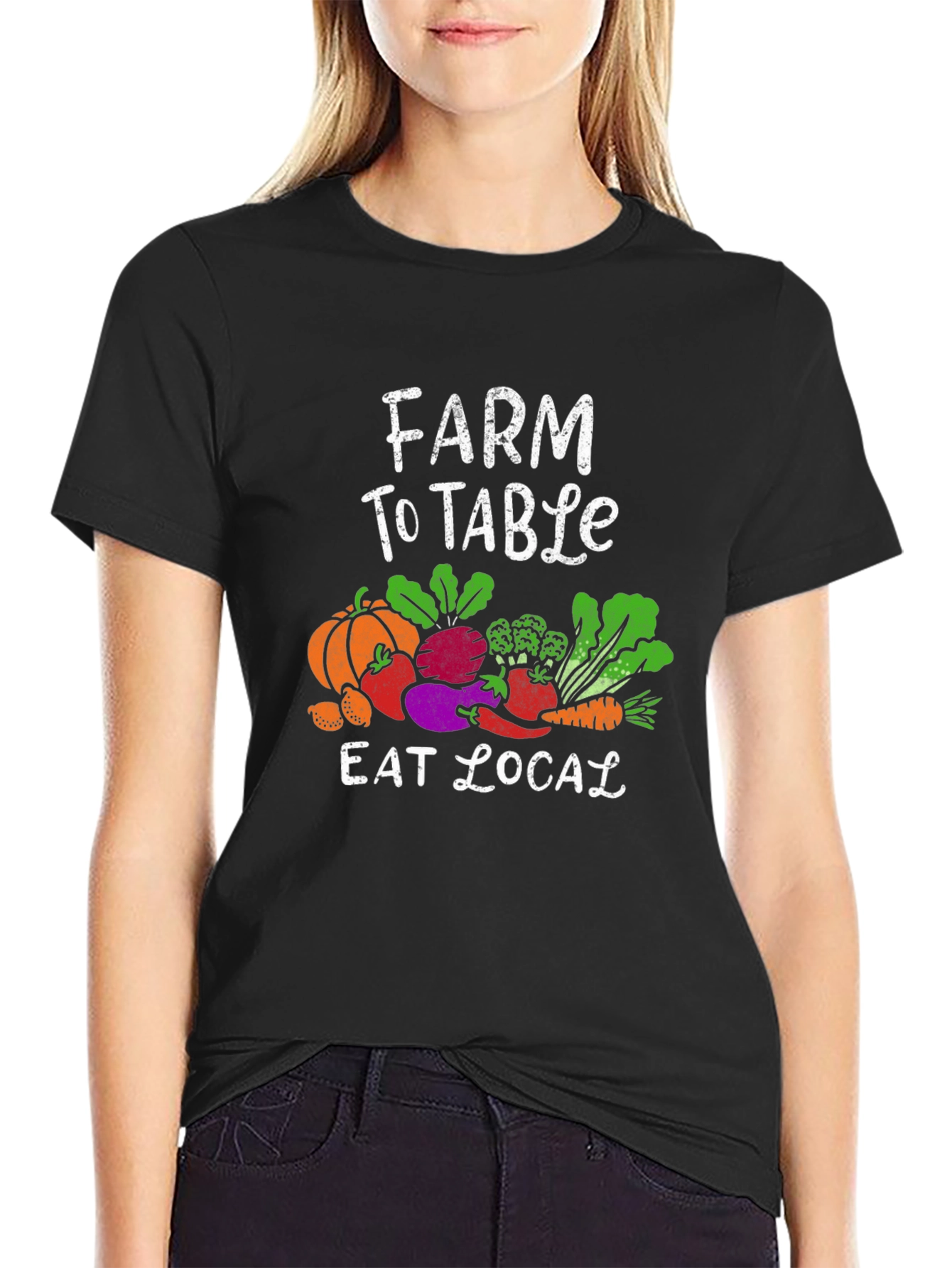 Farm To Table Eat Local Graphic T-Shirt