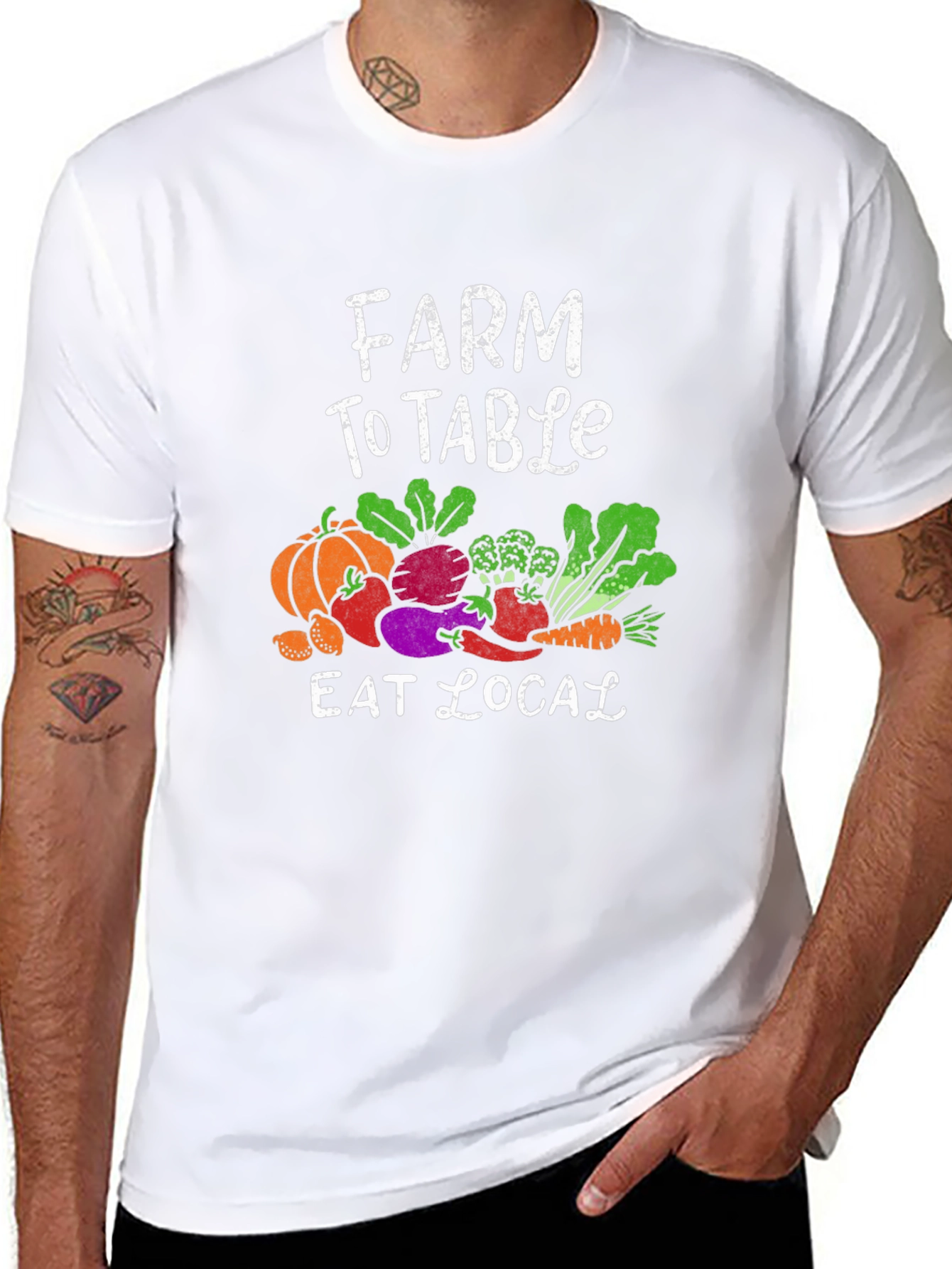 Farm To Table Eat Local Graphic T-Shirt