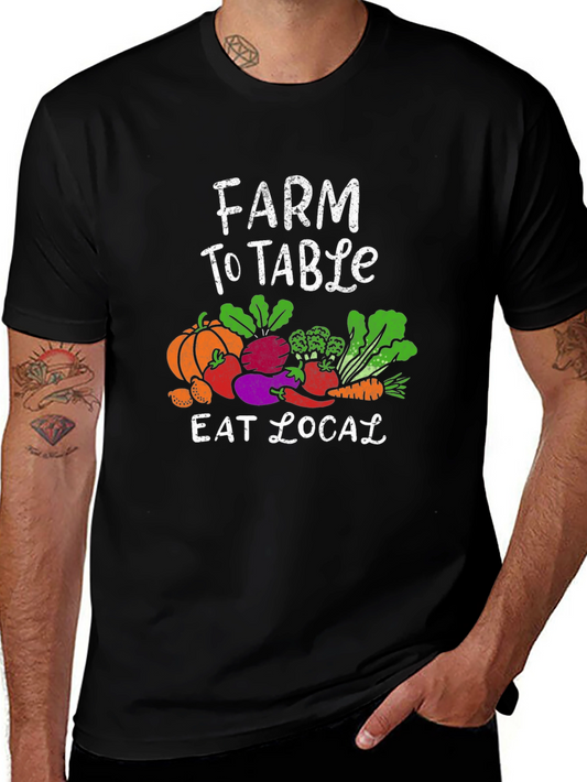 Farm To Table Eat Local Graphic T-Shirt