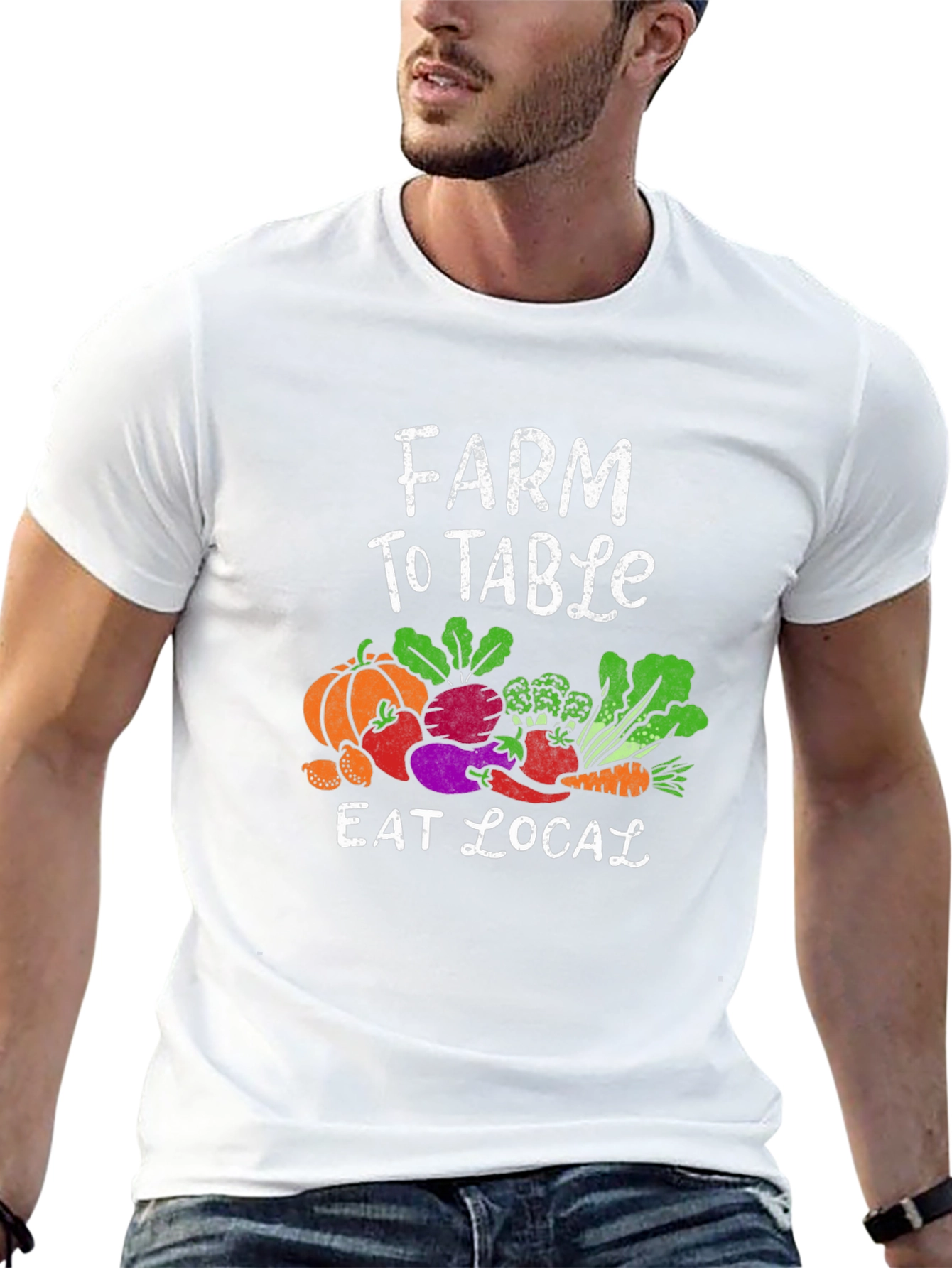 Farm To Table Eat Local Graphic T-Shirt