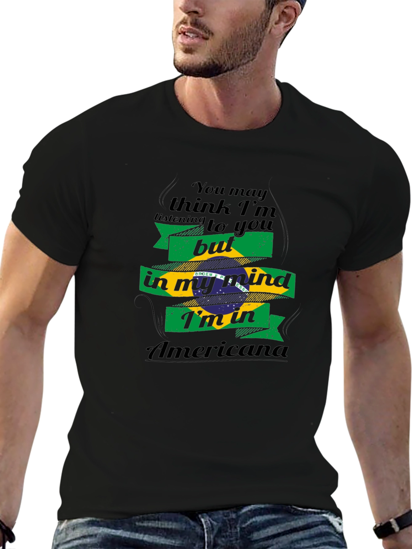 Americana Mind T-Shirt - Brazil Flag Design
